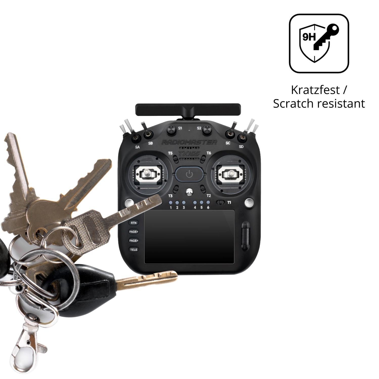 2x 9H Schutzfolie für Radiomaster TX16S MK3 Panzer (3)