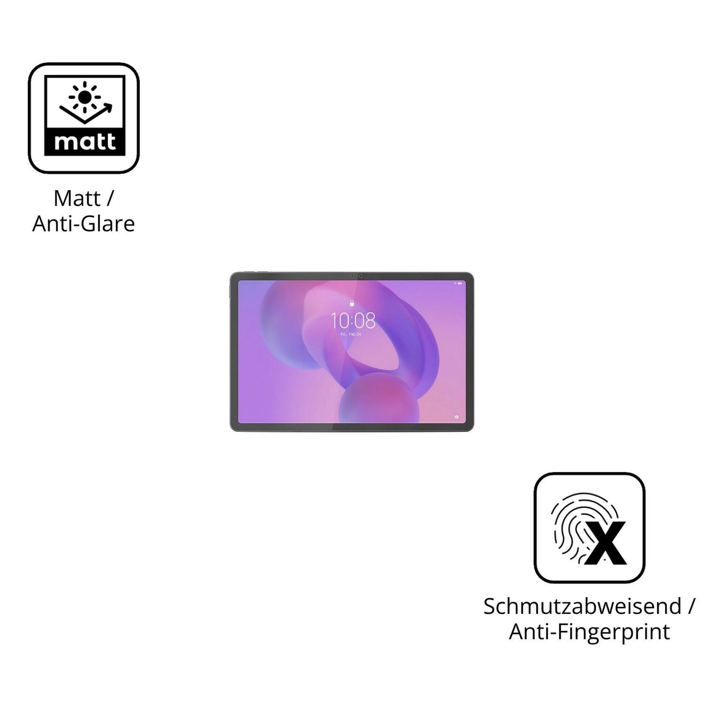 2x 9H Schutzfolie matt für Lenovo Idea Tab 11 Zoll (5)