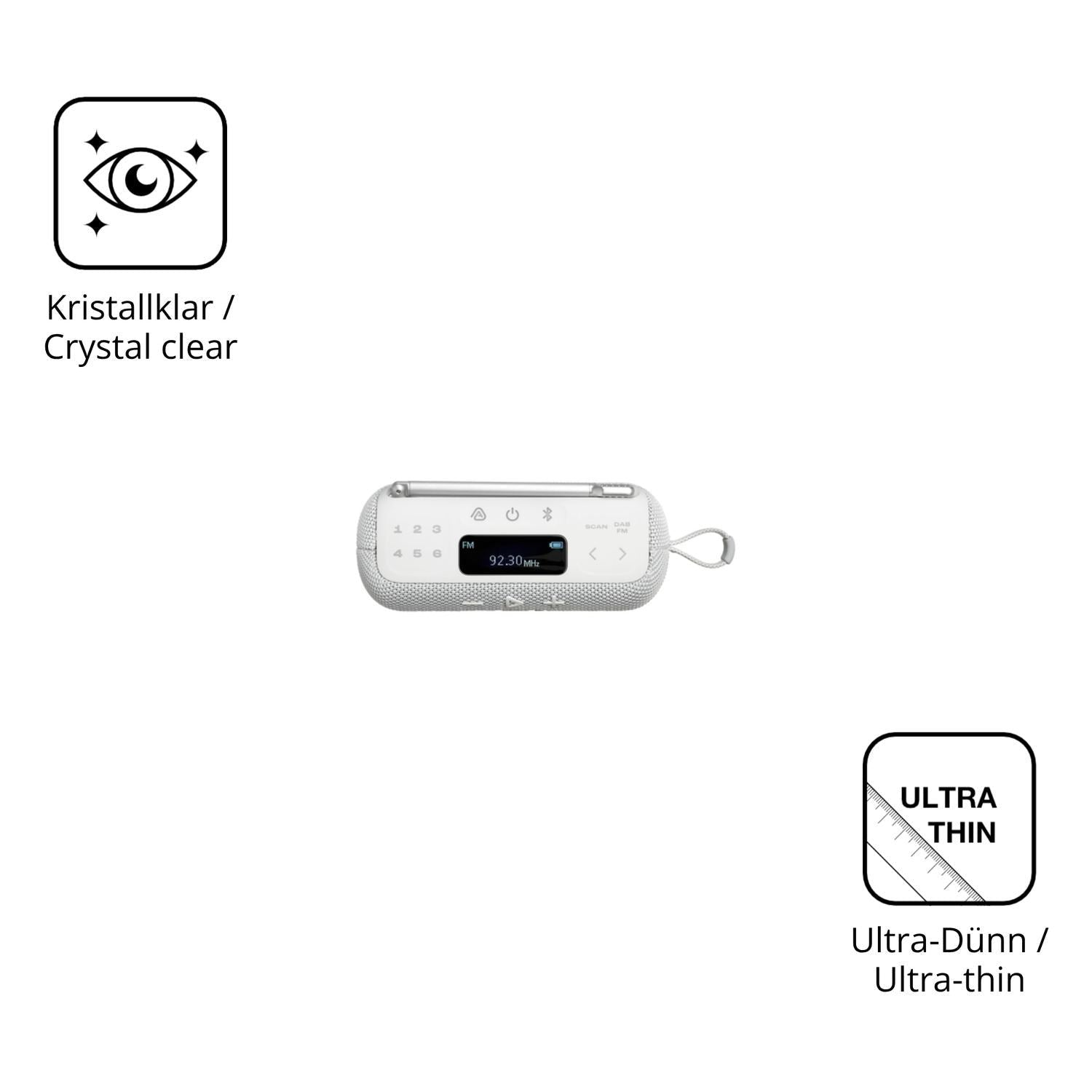 2x Schutzfolie klar für JBL Tuner 3 Display-Schutz (5)