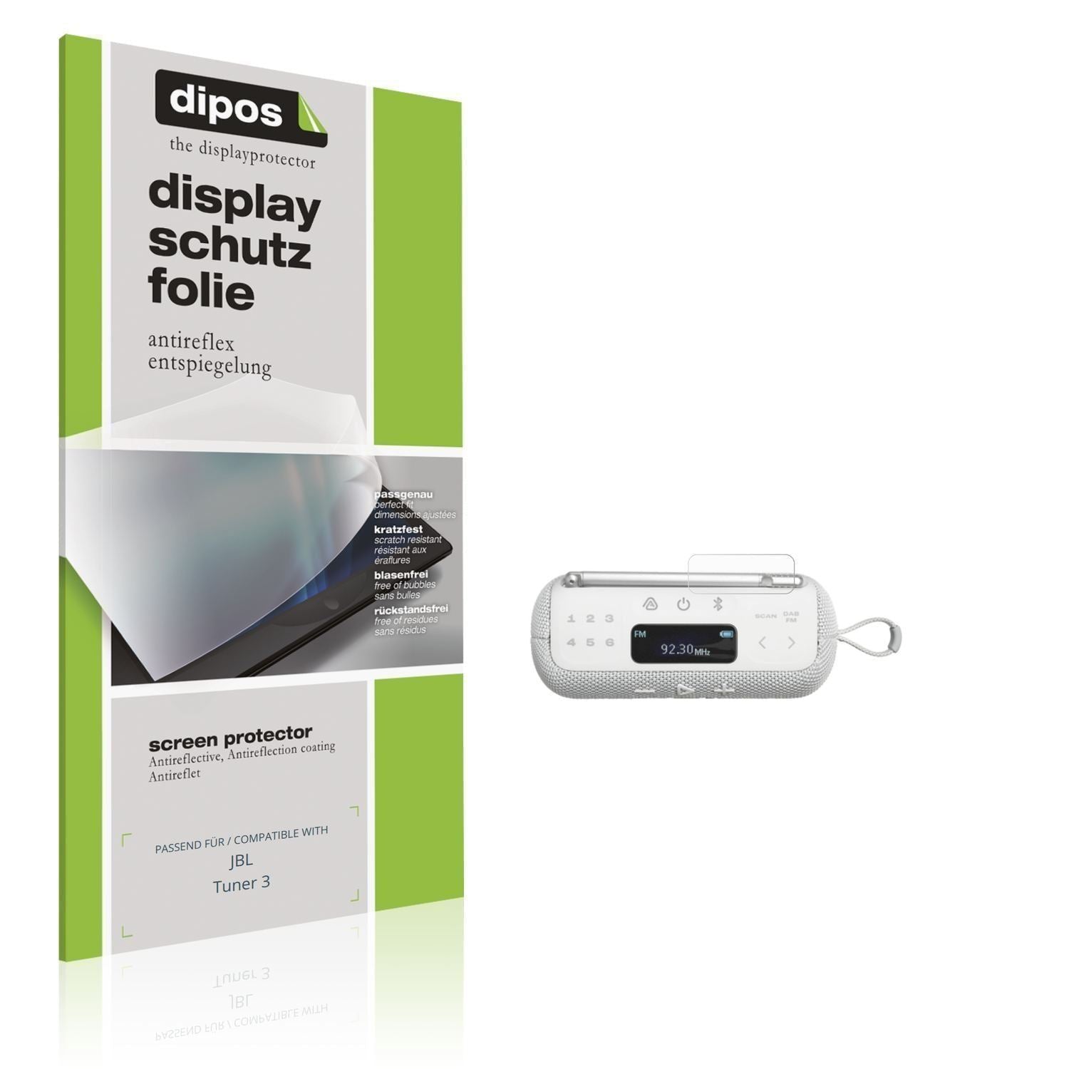 2x Schutzfolie matt für JBL Tuner 3 Display-Schutz (1)