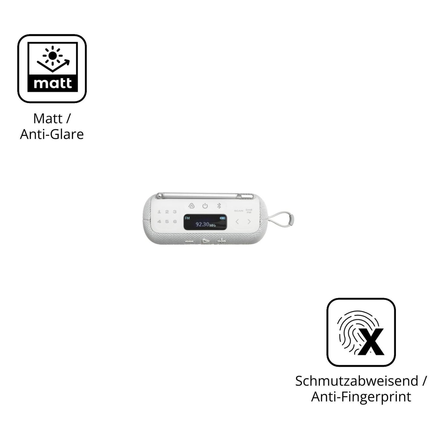 2x Schutzfolie matt für JBL Tuner 3 Display-Schutz (5)