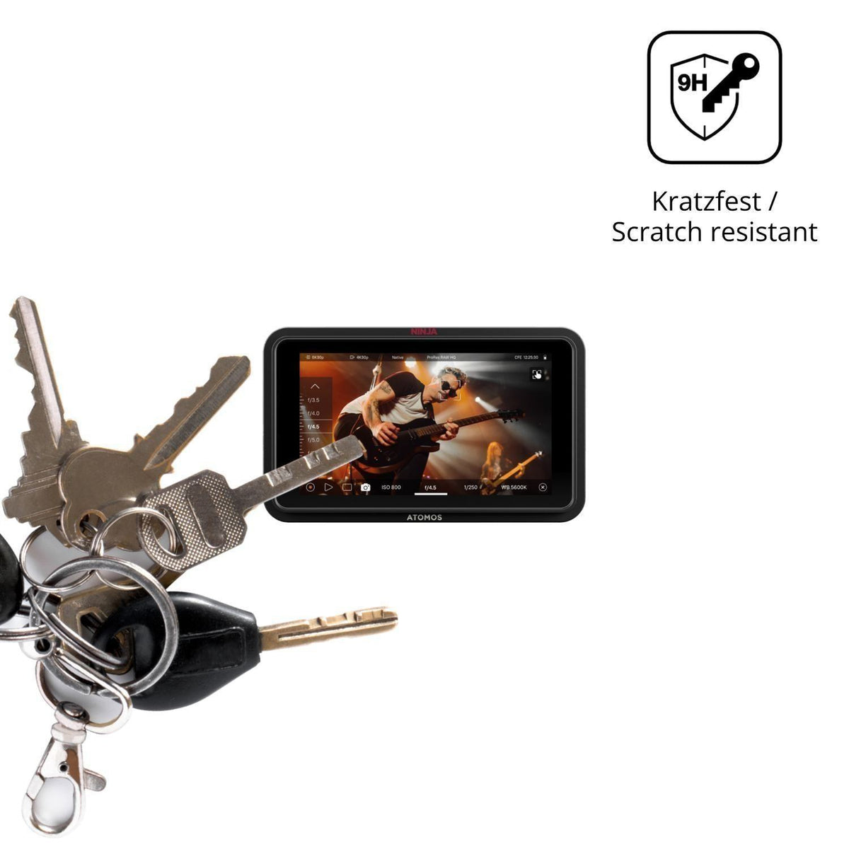 2x 9H Schutzfolie für Atomos Ninja RAW 5 Zoll Panz (3)