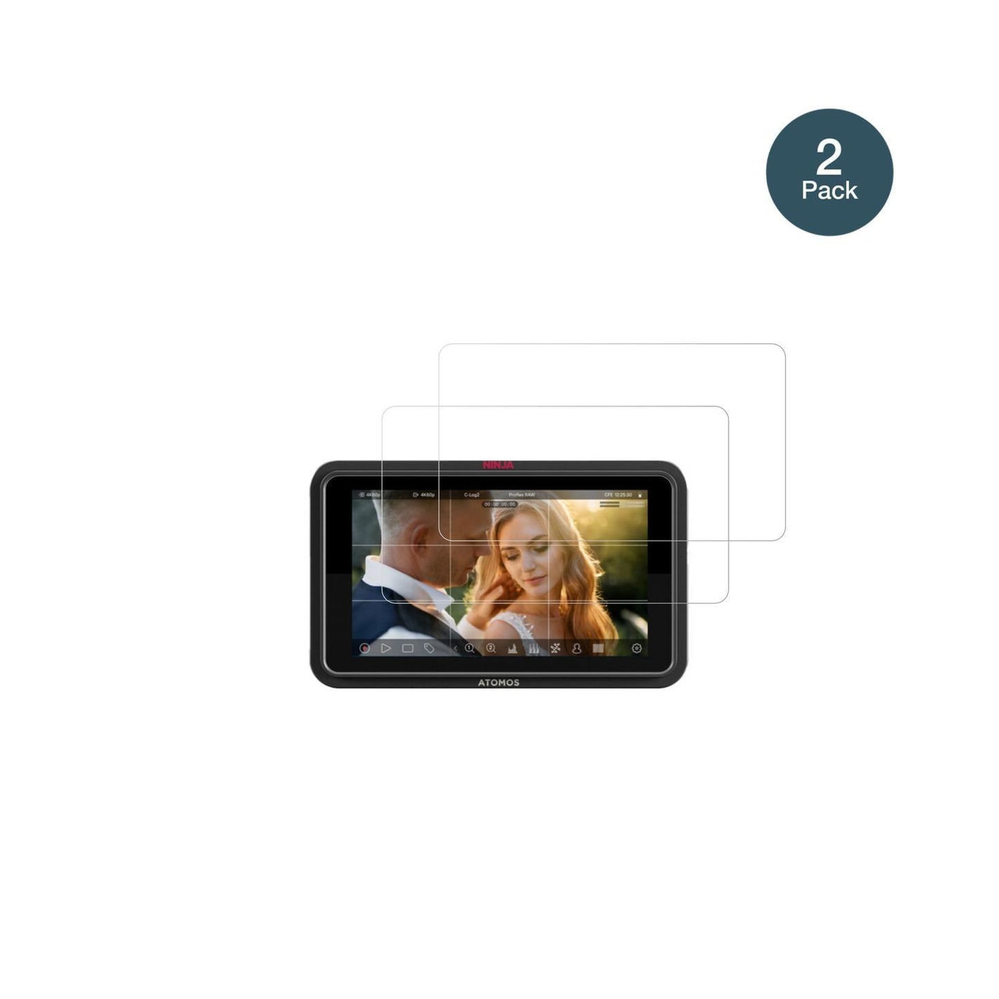 2x 9H Schutzfolie für Atomos Ninja TX GO 5 Zoll Pa (2)