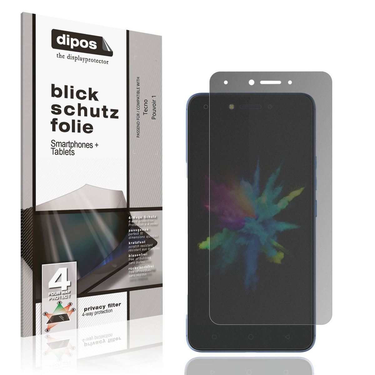 Blickschutzfolie für Tecno Pouvoir 1 matt Schutzfo (1)