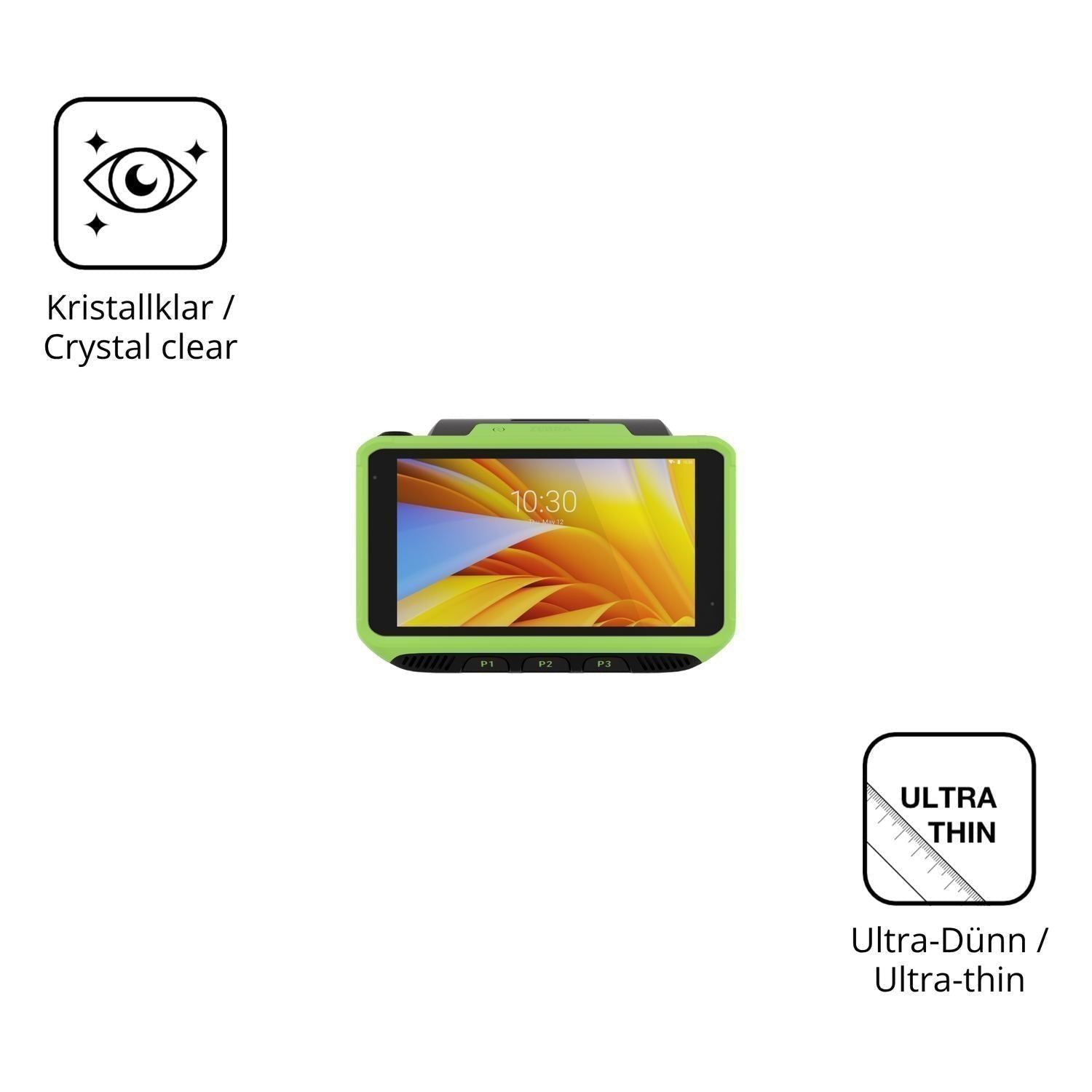 4x Schutzfolie klar für Zebra WT6400 Display-Schut (5)