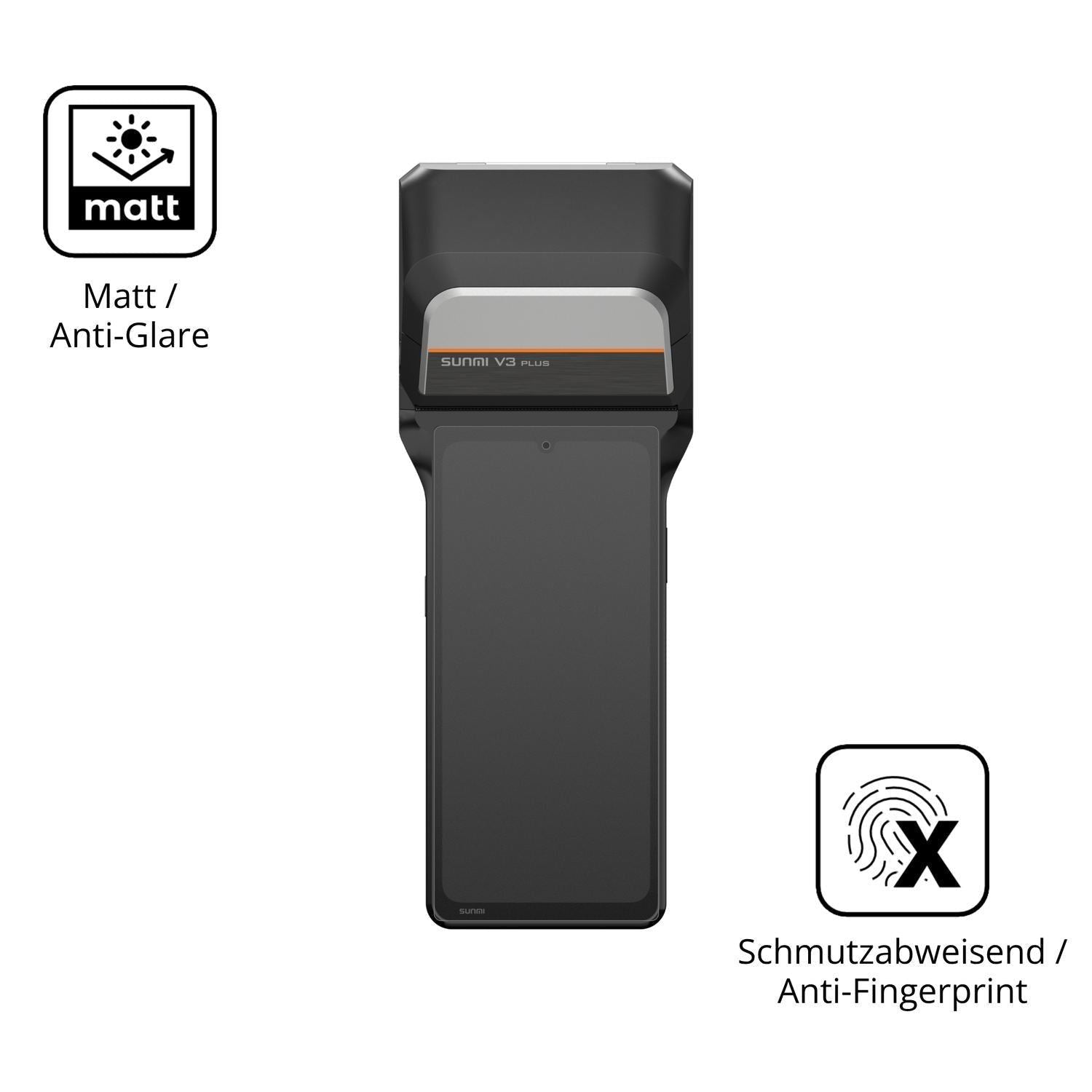 4x Schutzfolie matt für Sunmi V3 Plus Display-Schu (5)