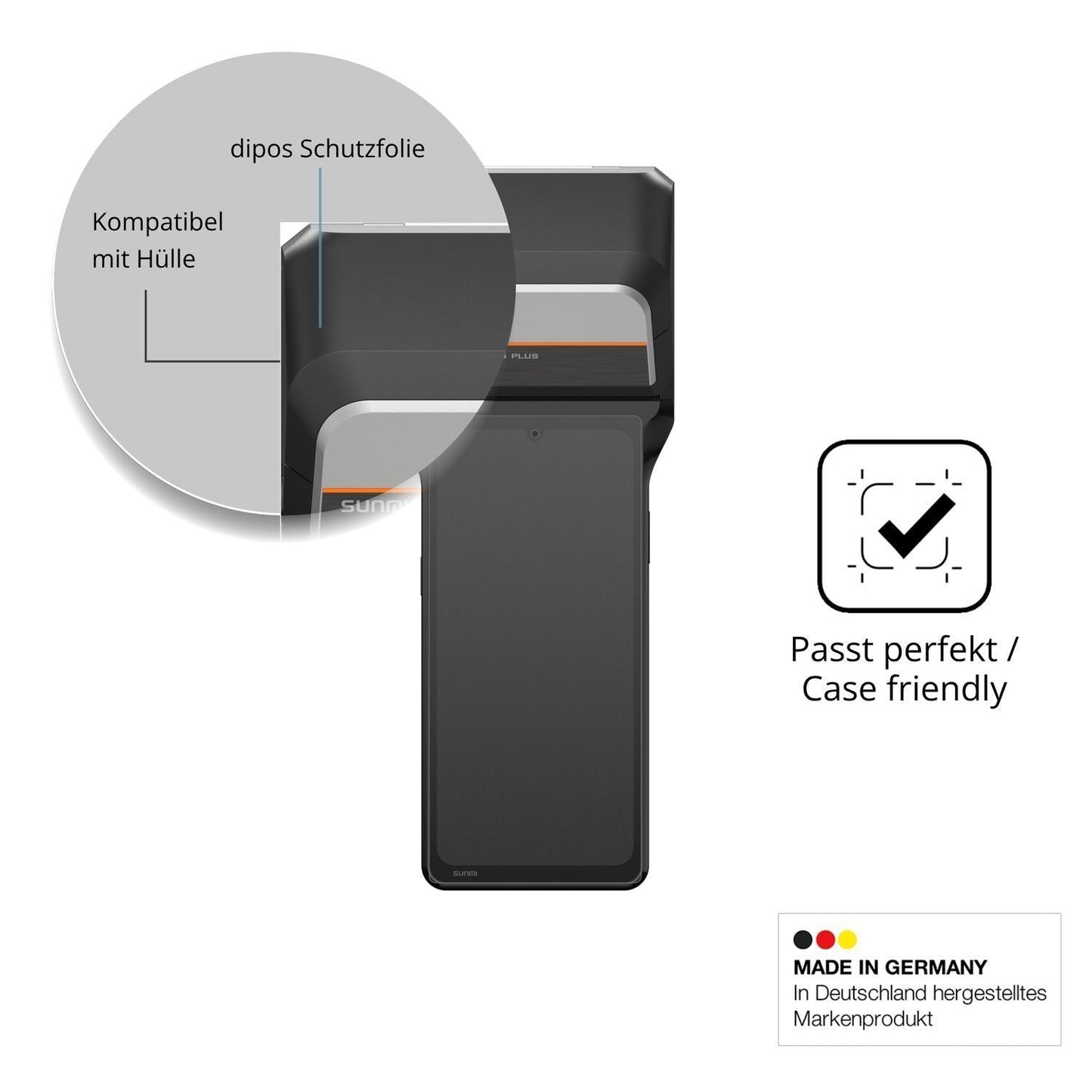 4x Schutzfolie matt für Sunmi V3 Plus Display-Schu (6)