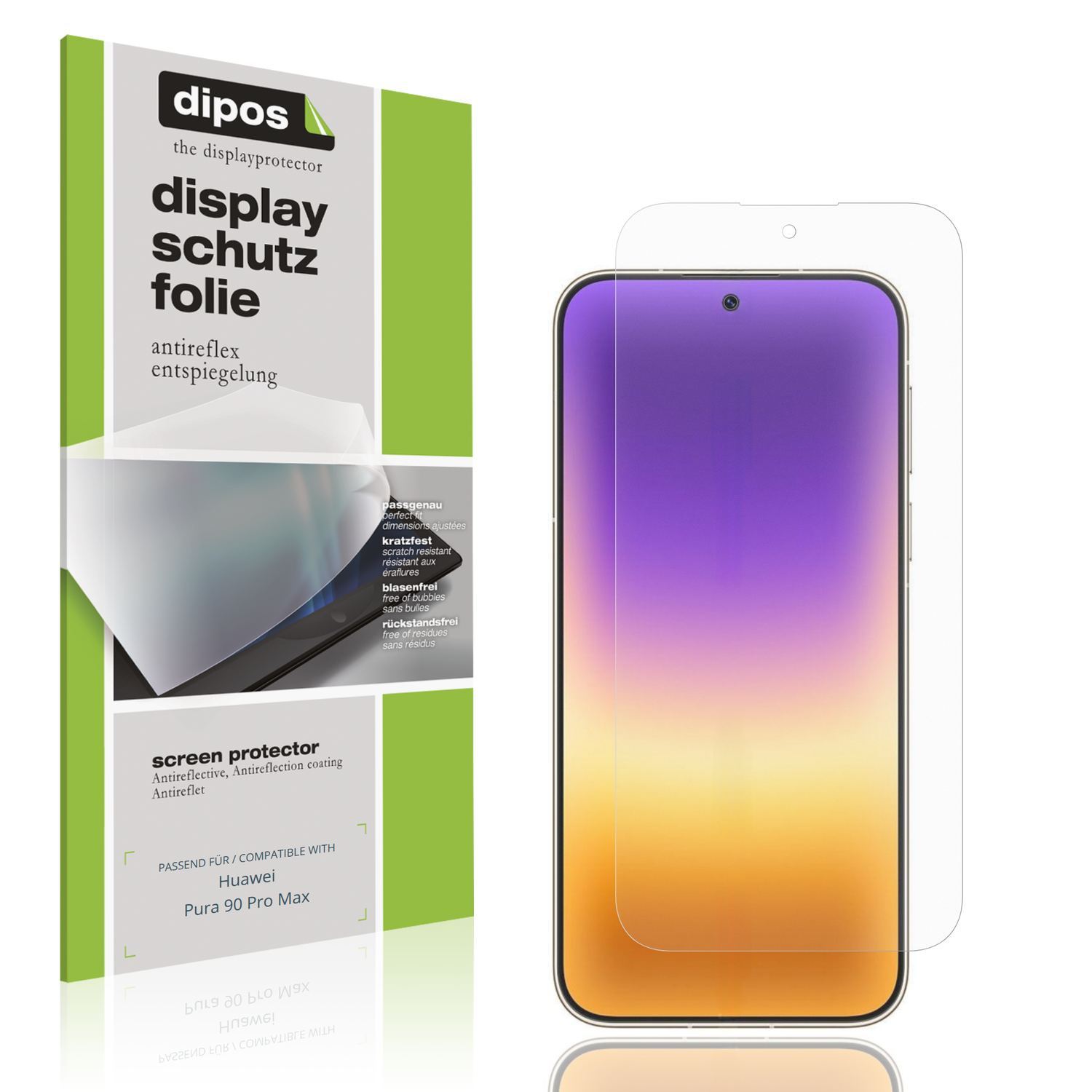 4x Schutzfolie matt für Huawei Pura 90 Pro Max Dis (1)