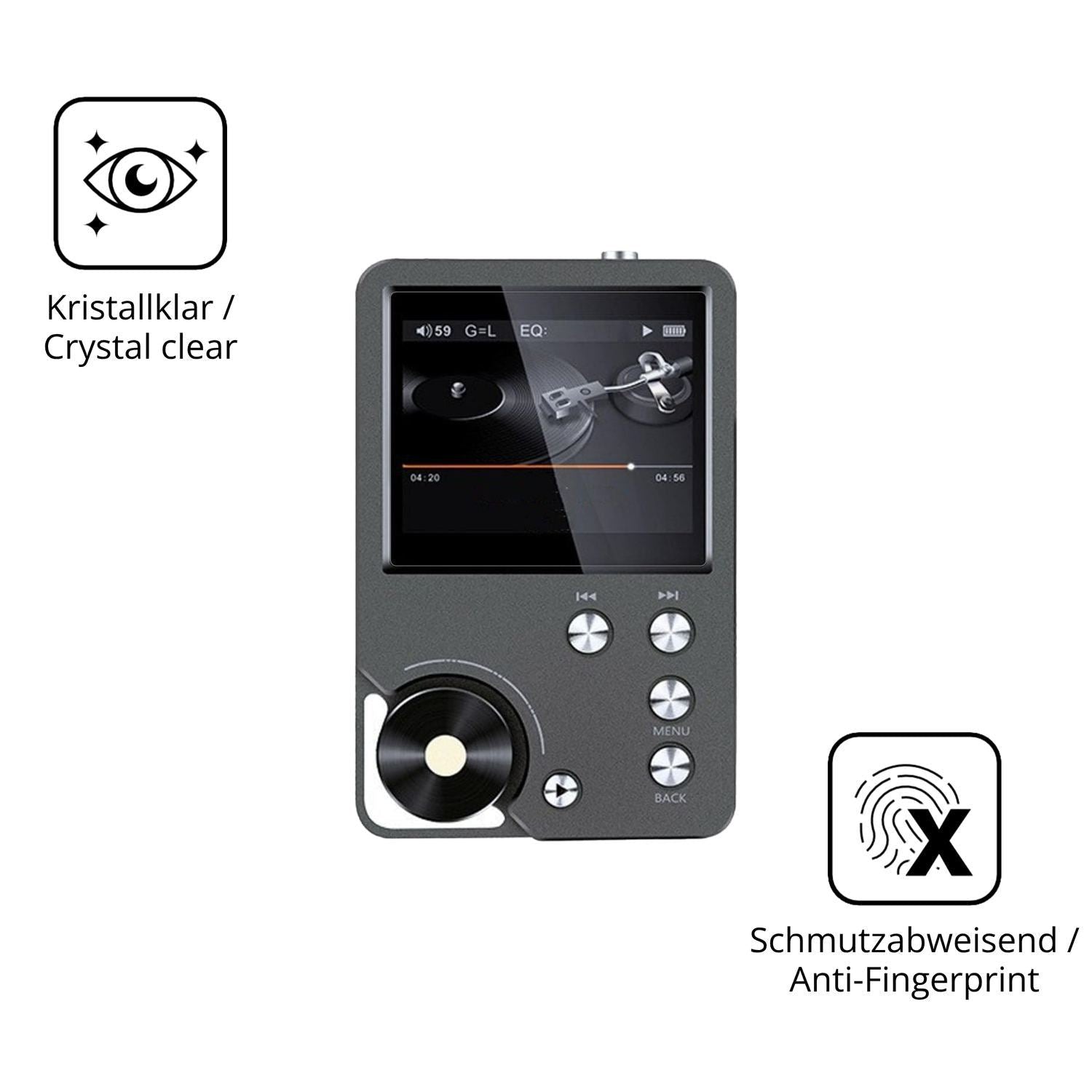 2x 9H Schutzfolie für Ouitble Hi Res MP3-Player Pa (5)