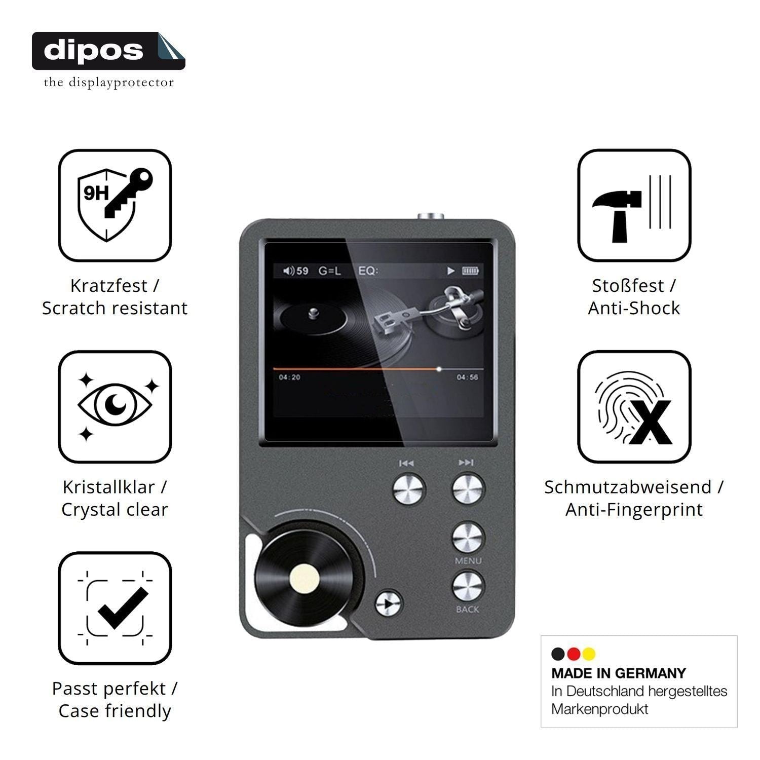 2x 9H Schutzfolie für Ouitble Hi Res MP3-Player Pa (7)