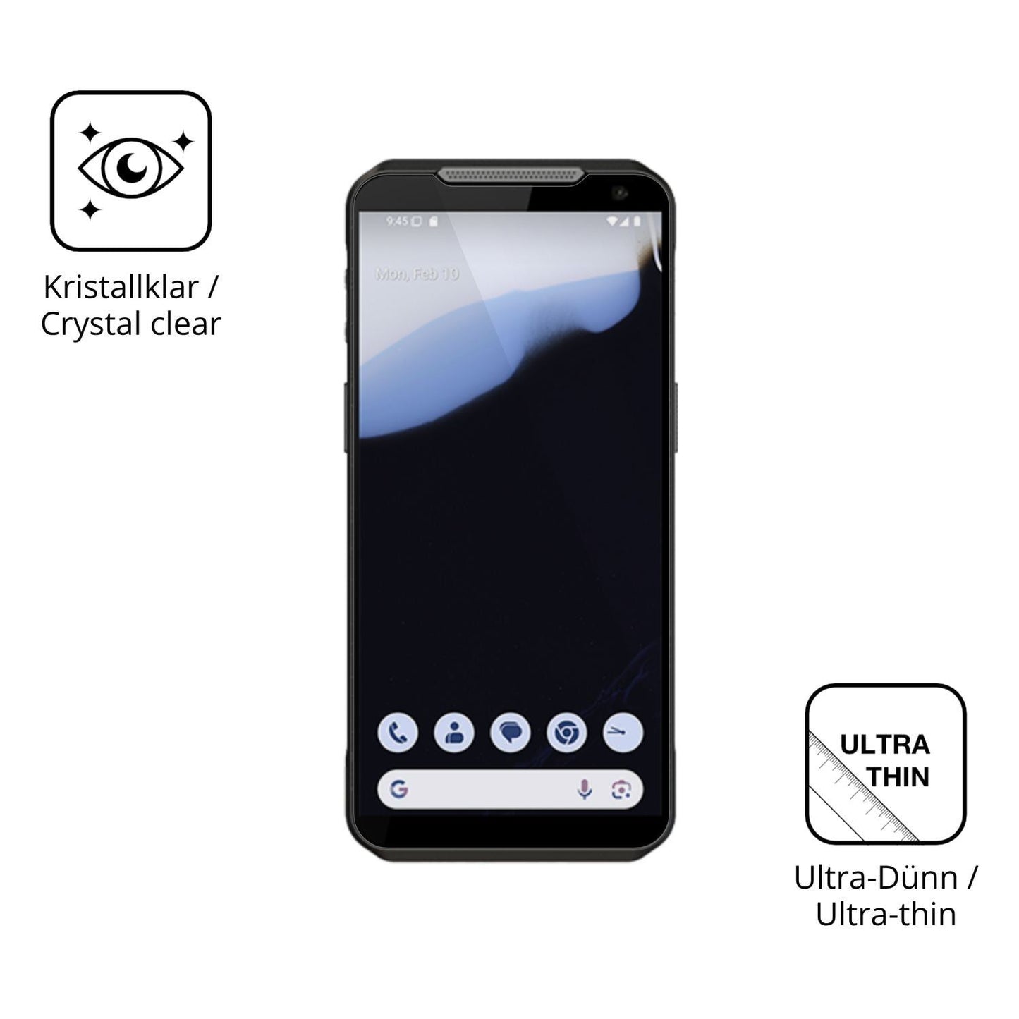 4x Schutzfolie klar für Point Mobile MF52 Display- (5)