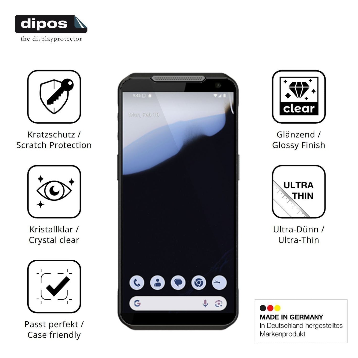 4x Schutzfolie klar für Point Mobile MF52 Display- (7)