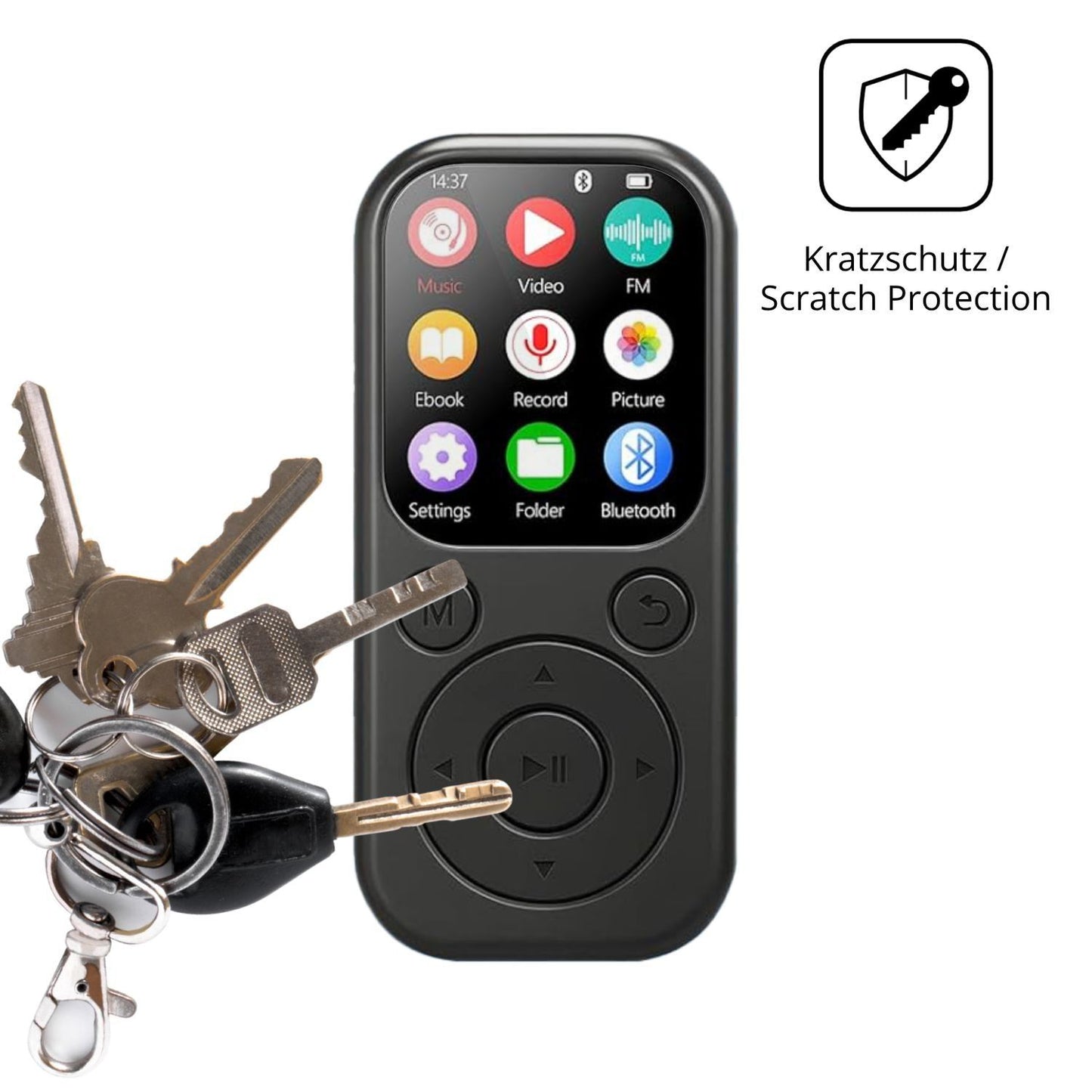 4x Schutzfolie klar für Aroeally MP3-01D Display-S (4)