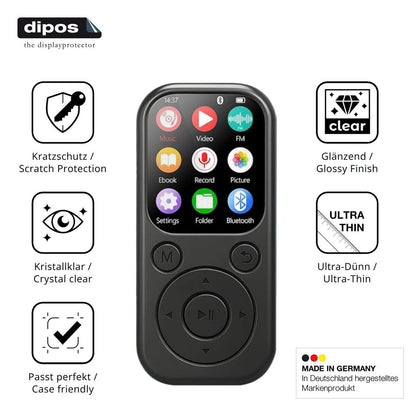 4x Schutzfolie klar für Aroeally MP3-01D Display-S (7)