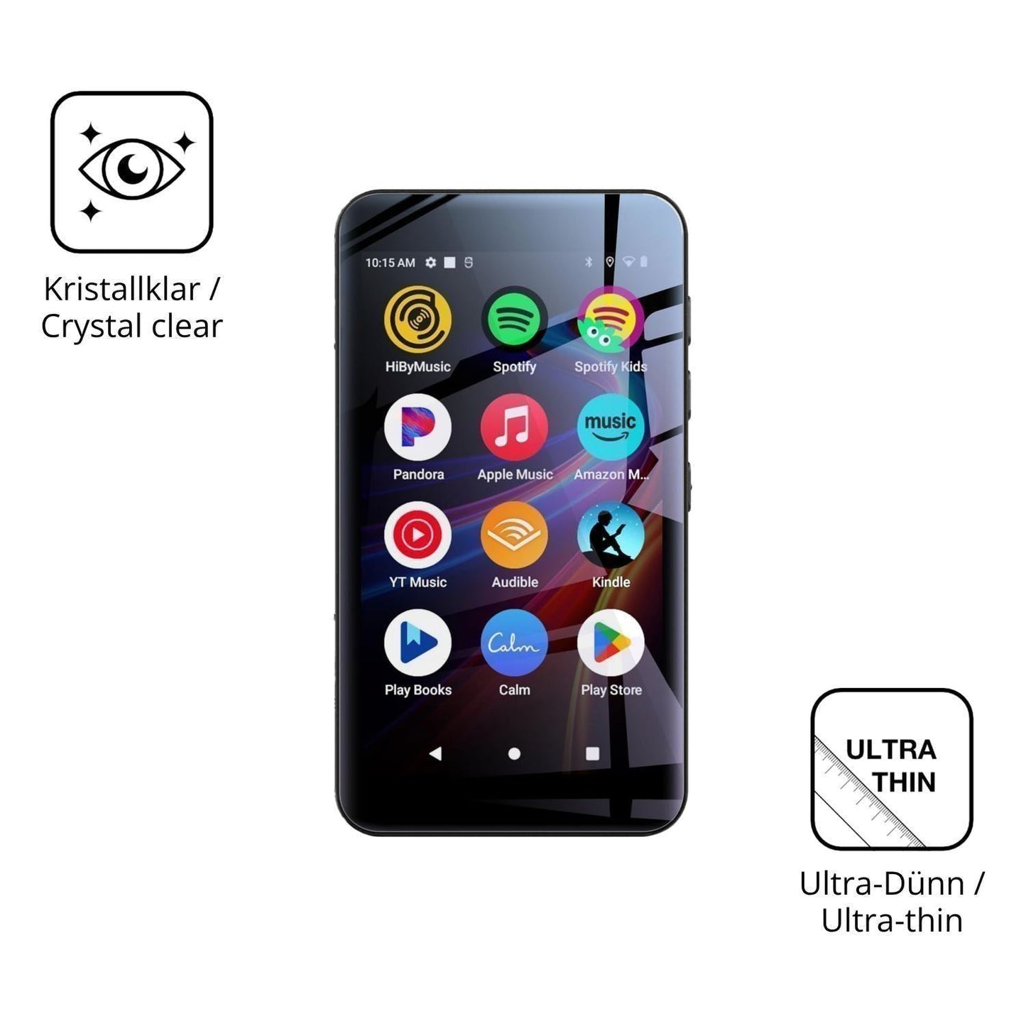 4x Schutzfolie klar für innioasis G5 MP3-Player Di (5)