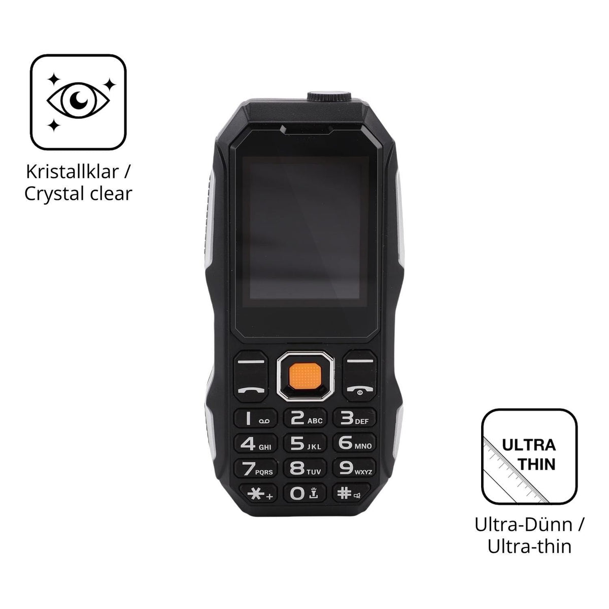 4x Schutzfolie klar für Elprico 2G-Handy Display-S (5)