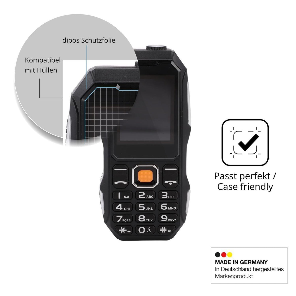 4x Schutzfolie klar für Elprico 2G-Handy Display-S (6)