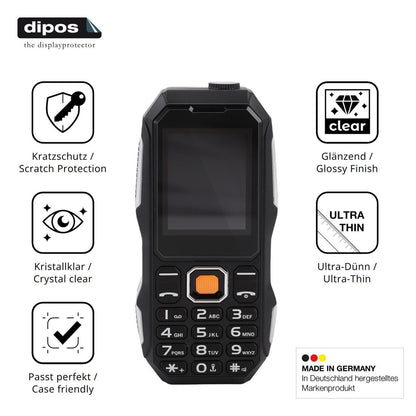 4x Schutzfolie klar für Elprico 2G-Handy Display-S (7)