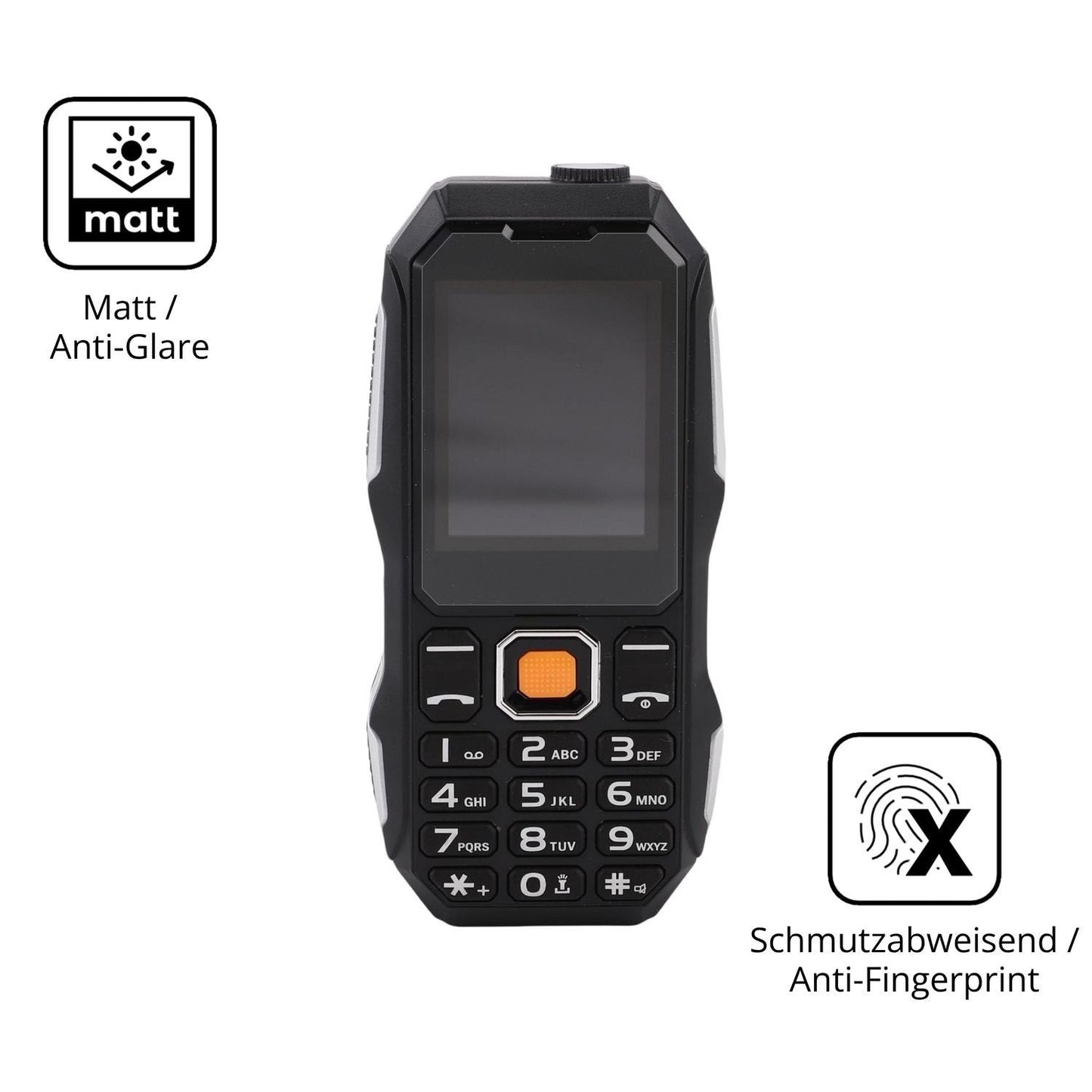 2x 9H Schutzfolie matt für Elprico 2G-Handy Panzer (5)