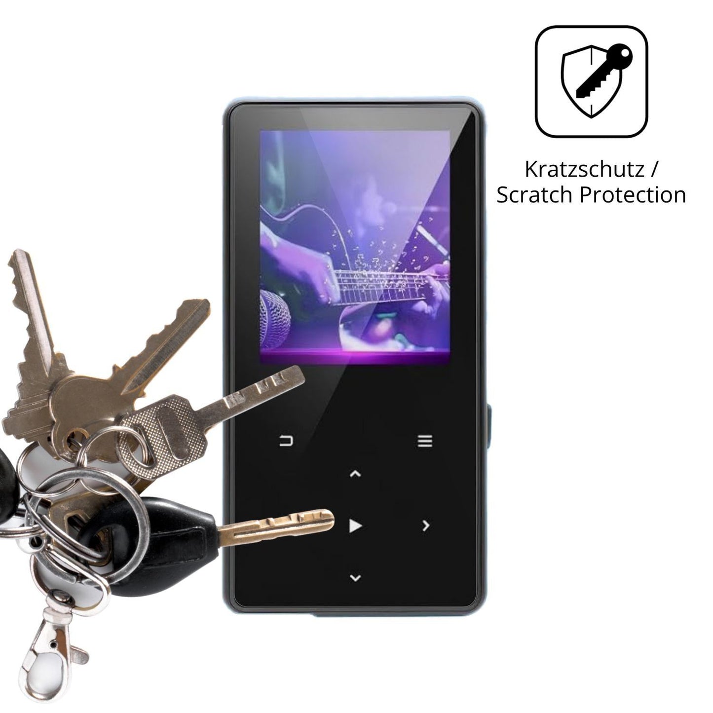 4x Schutzfolie klar für Aroeally MP3-17 Display-Sc (4)