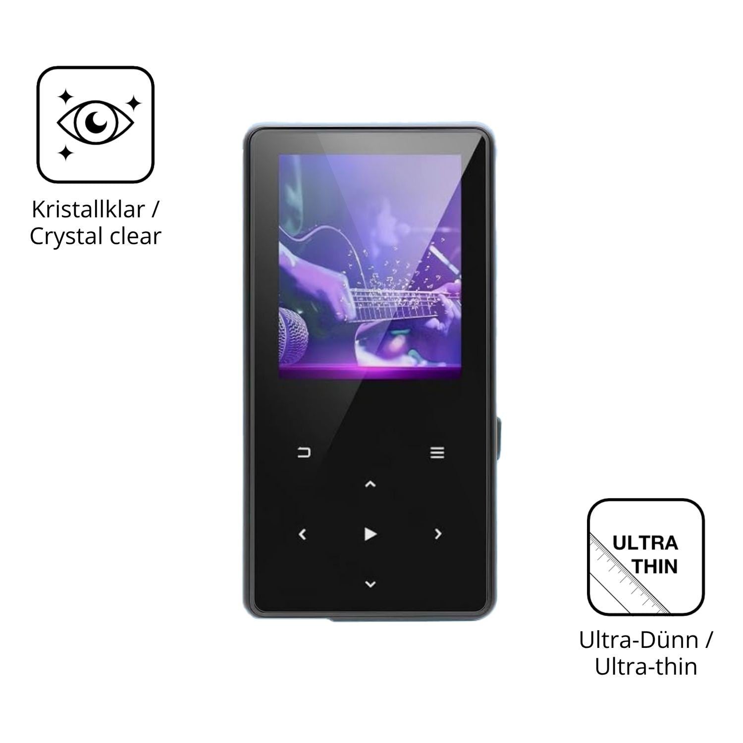 4x Schutzfolie klar für Aroeally MP3-17 Display-Sc (5)