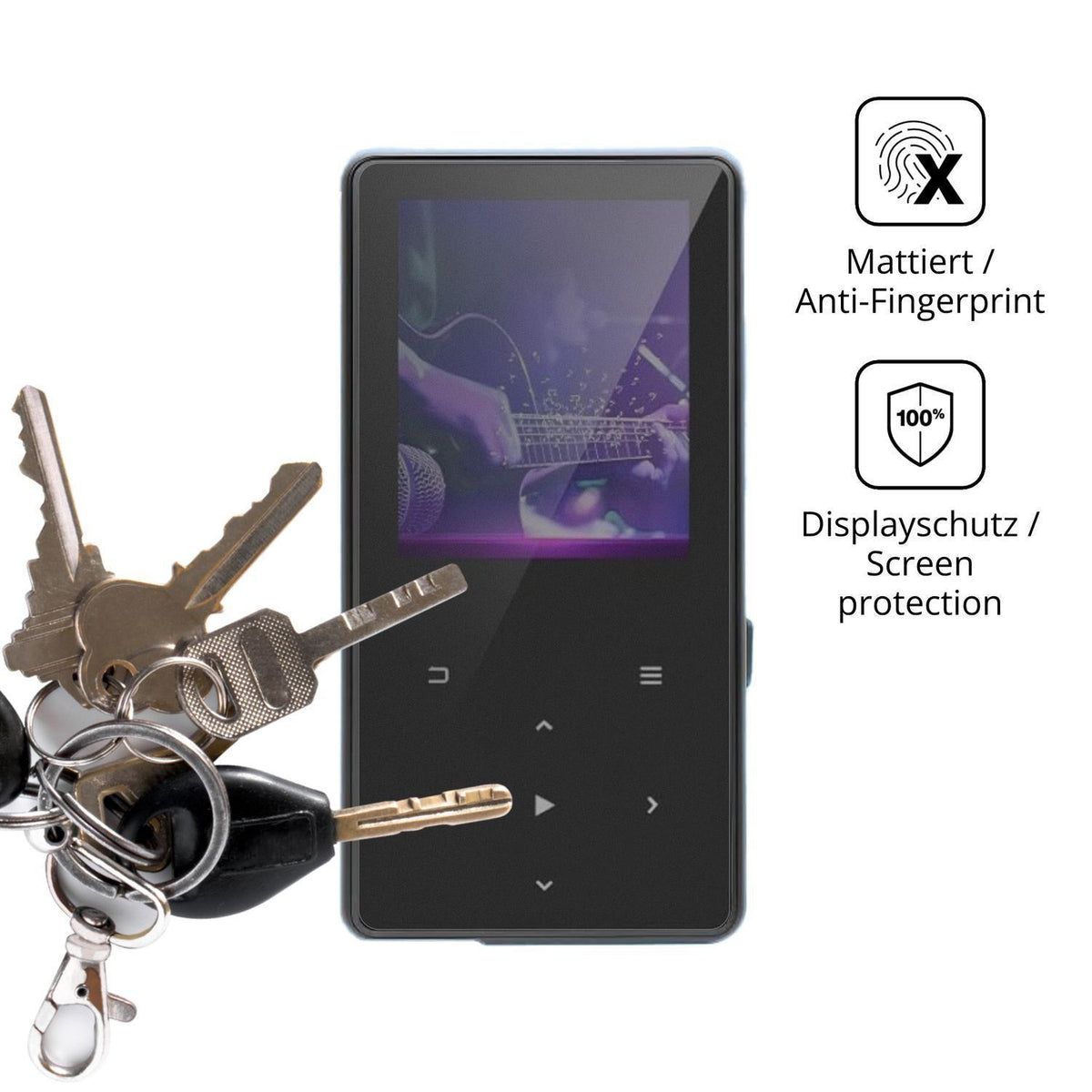 Blickschutzfolie für Aroeally MP3-17 matt Schutzfo (3)