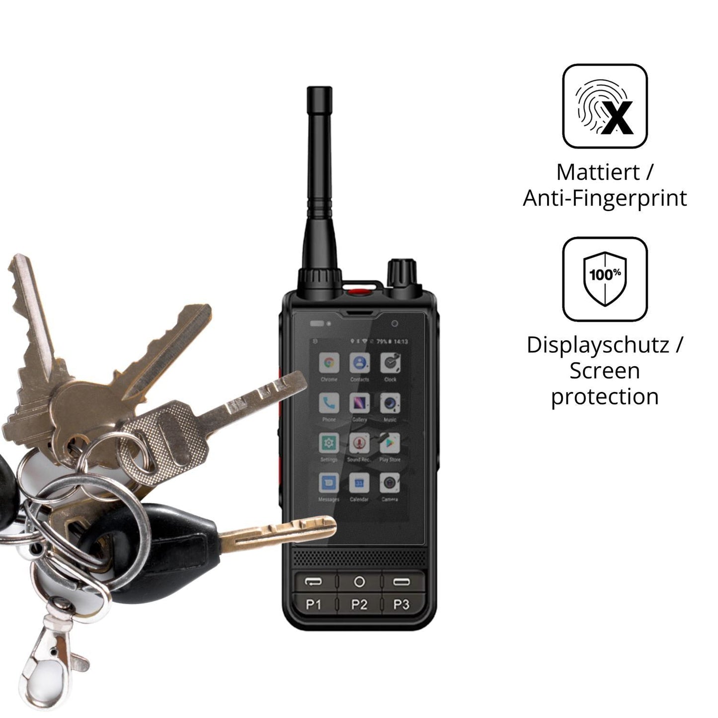 Blickschutzfolie für ANYSECU W6 Plus matt Schutzfo (3)