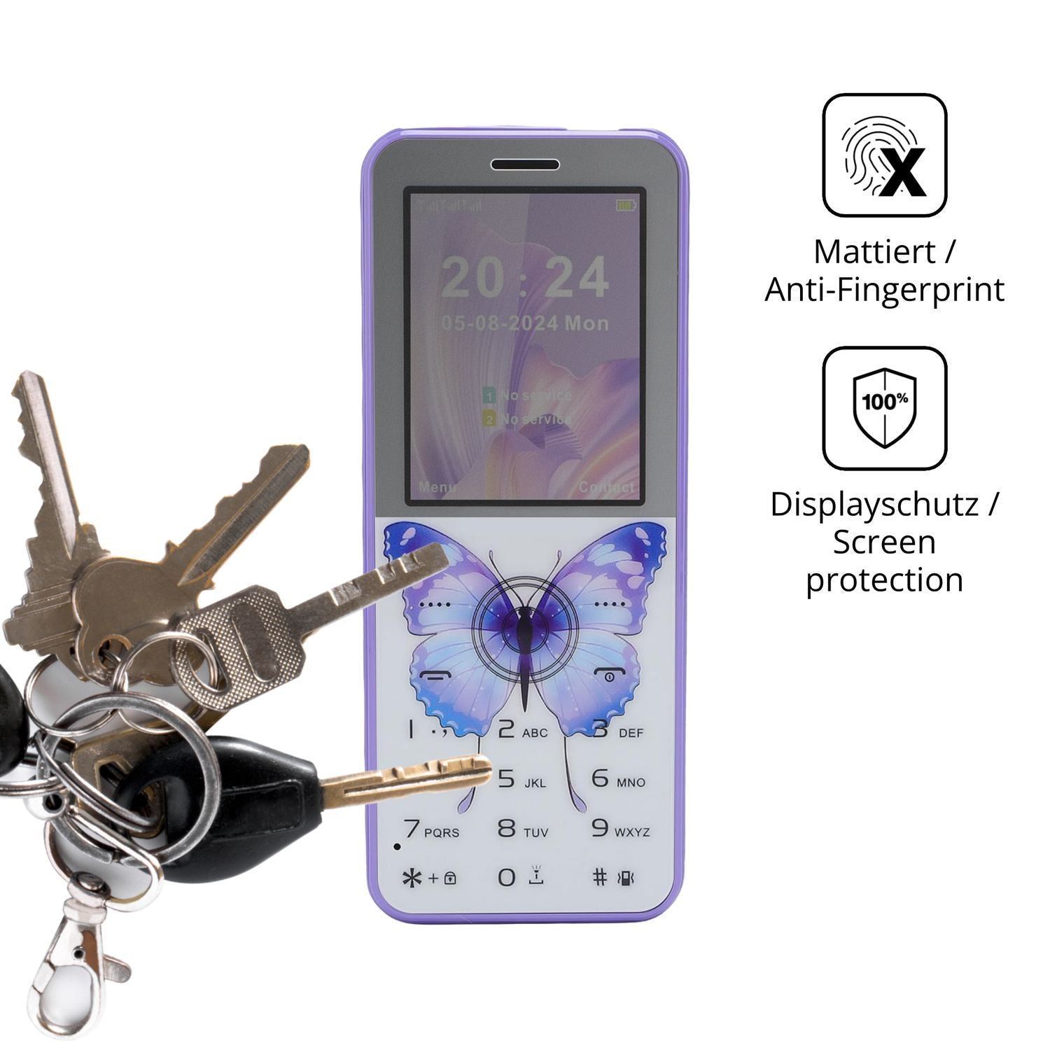 Blickschutzfolie für VELATEMOR Senioren-Handy matt (3)