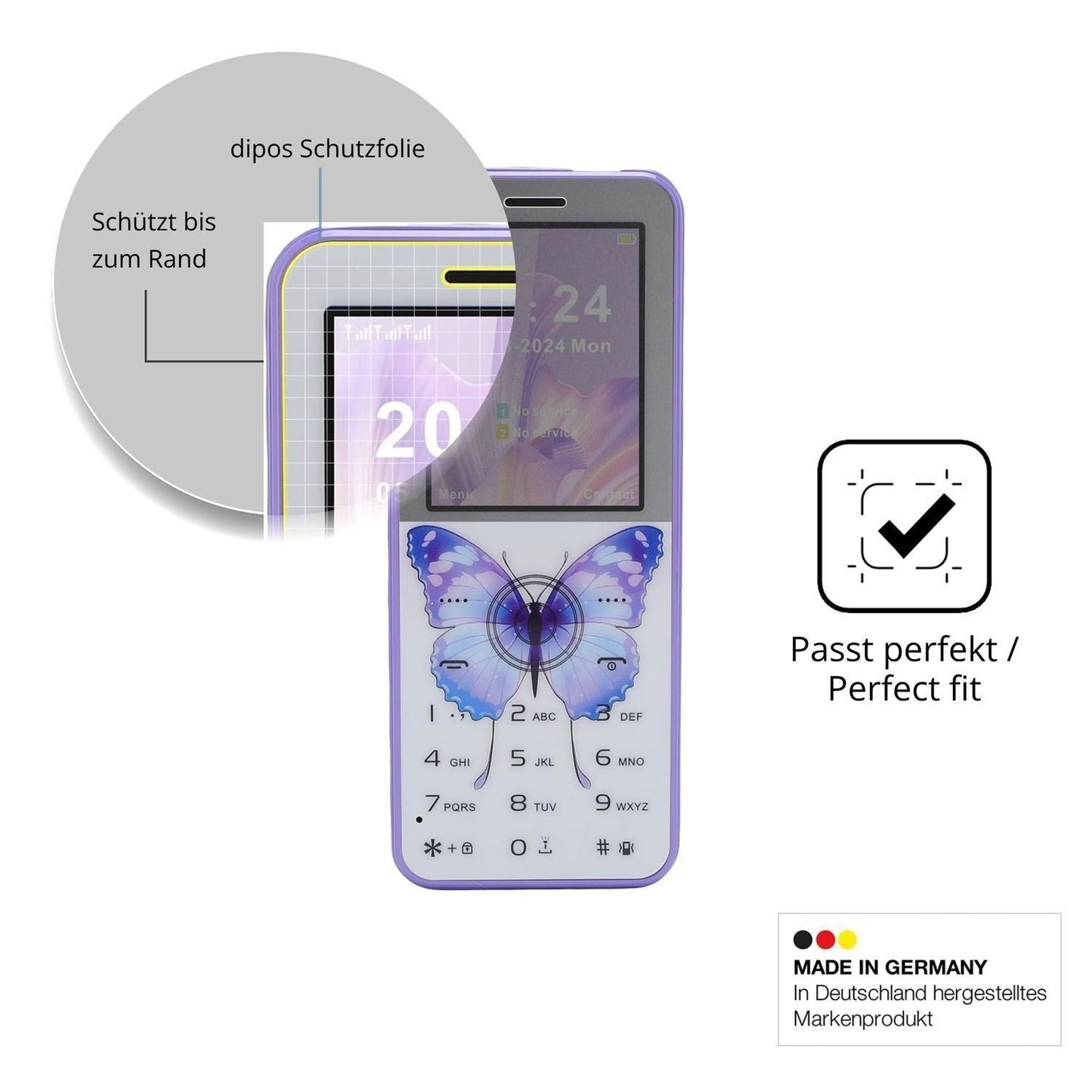 Blickschutzfolie für VELATEMOR Senioren-Handy matt (4)