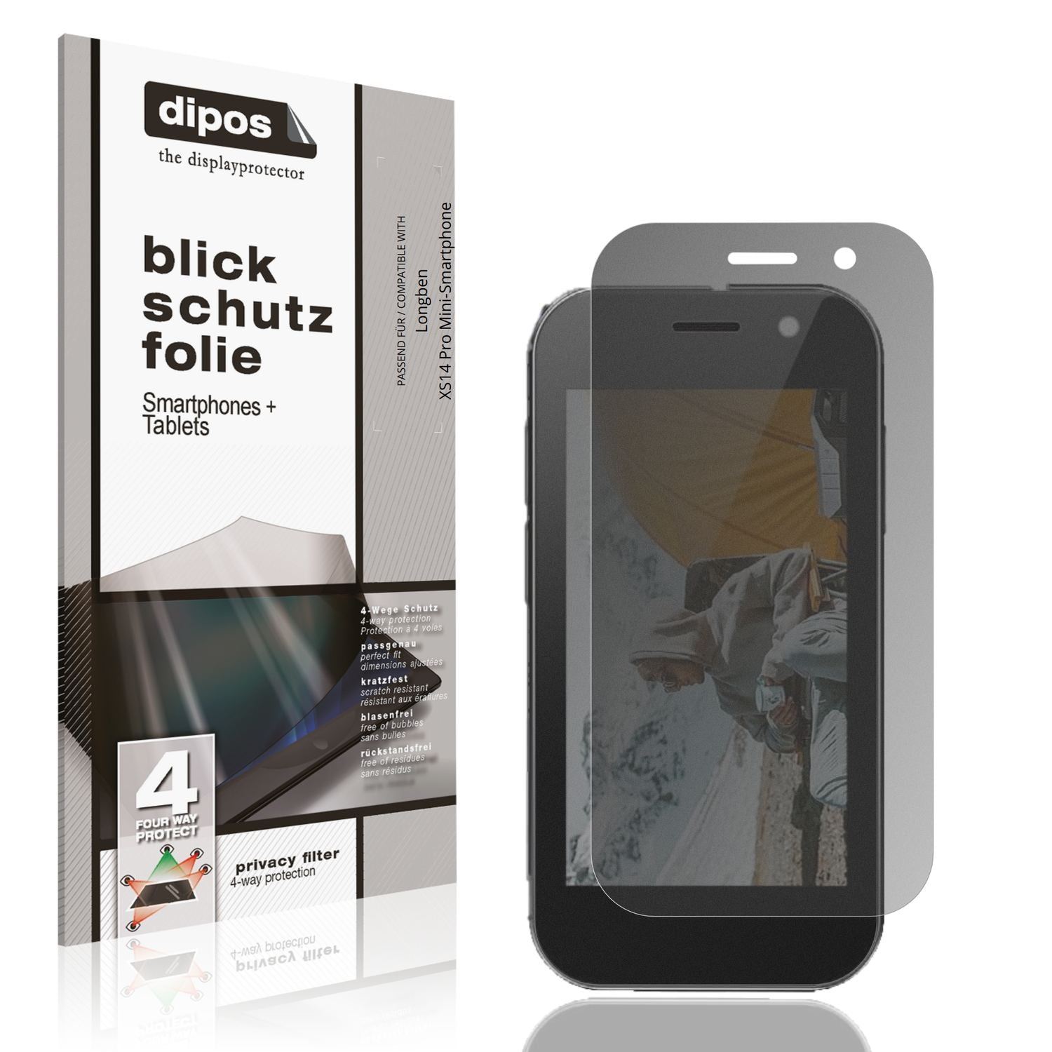 Blickschutzfolie für Longben XS14 Pro Mini-Smartph (1)