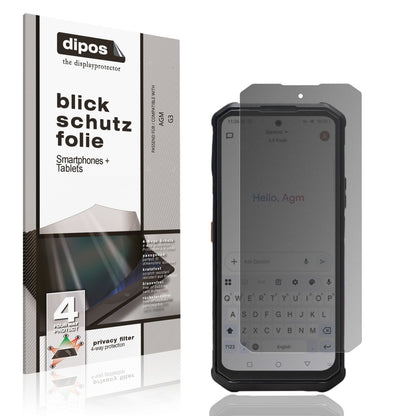 Blickschutzfolie für AGM G3 matt Schutzfolie Priva (1)