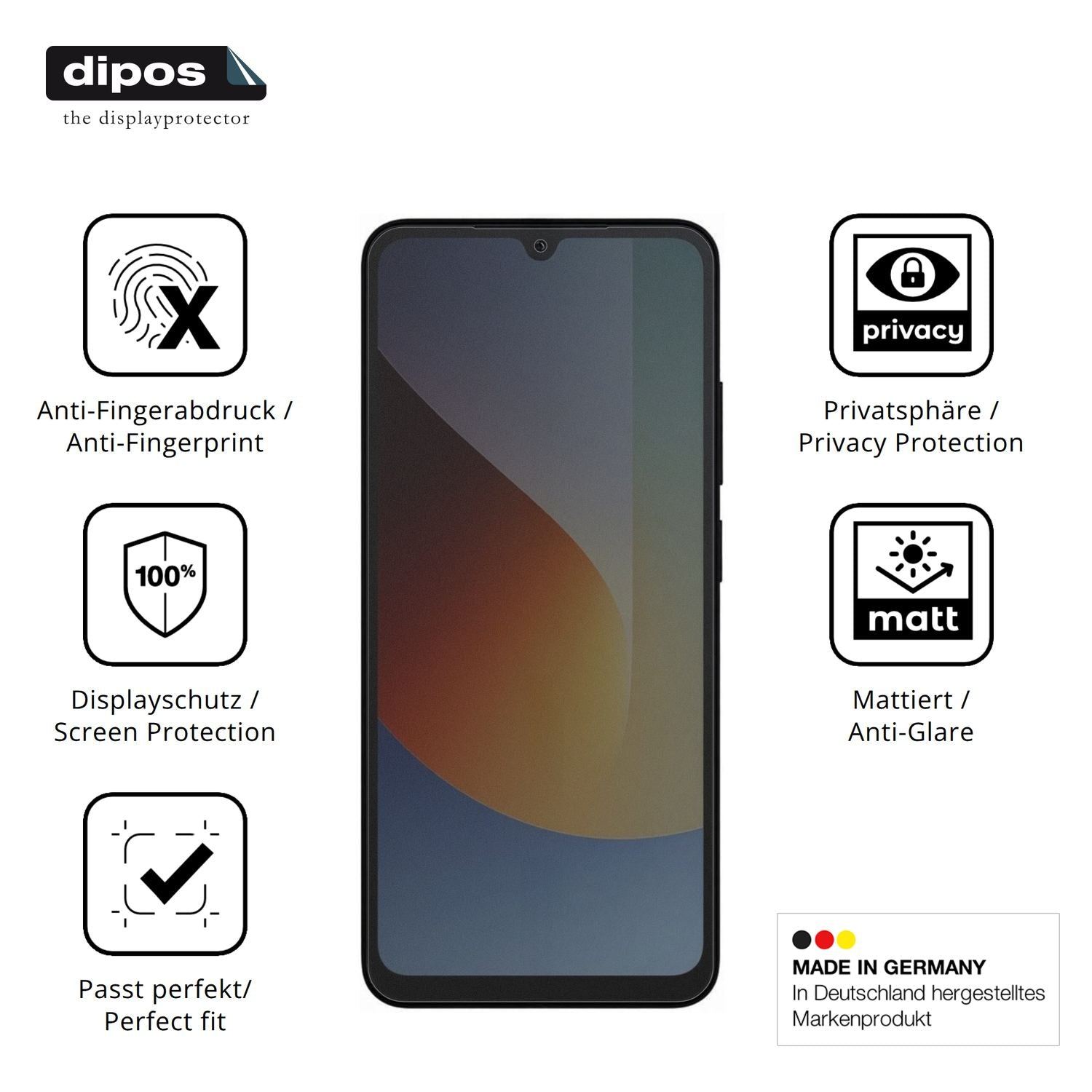 Blickschutzfolie für Redmi A7 matt Schutzfolie Pri (5)