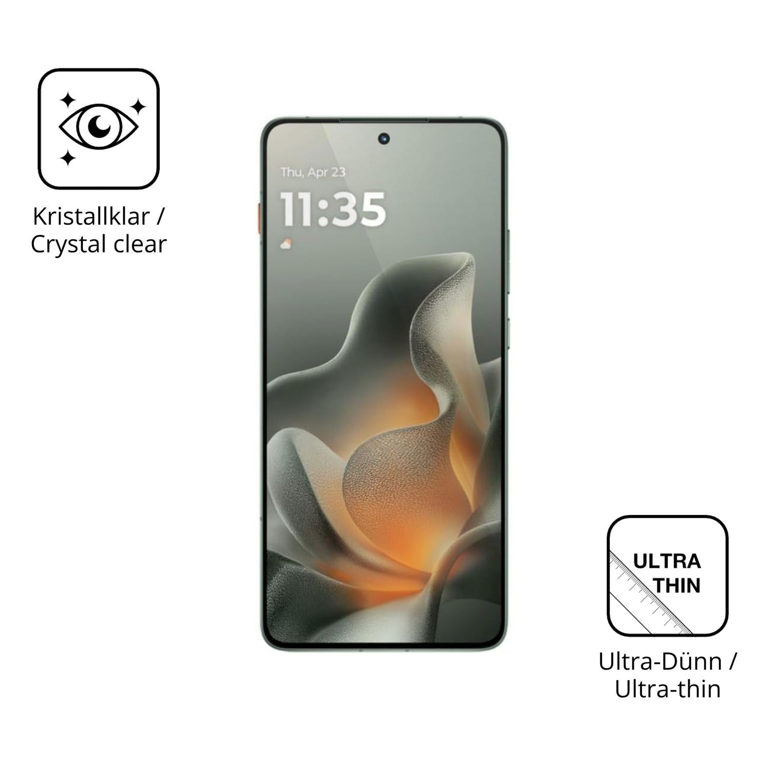 4x Schutzfolie klar für Motorola Edge 70 Display-S (5)