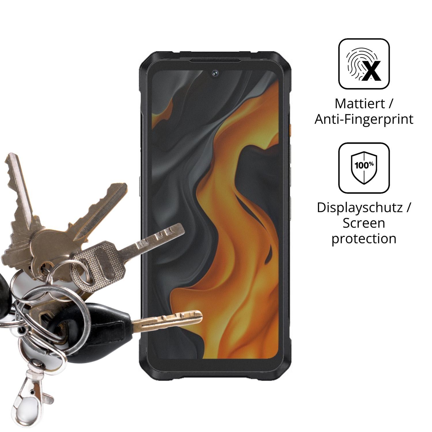Blickschutzfolie für Cubot KingKong Power 5 matt S (3)