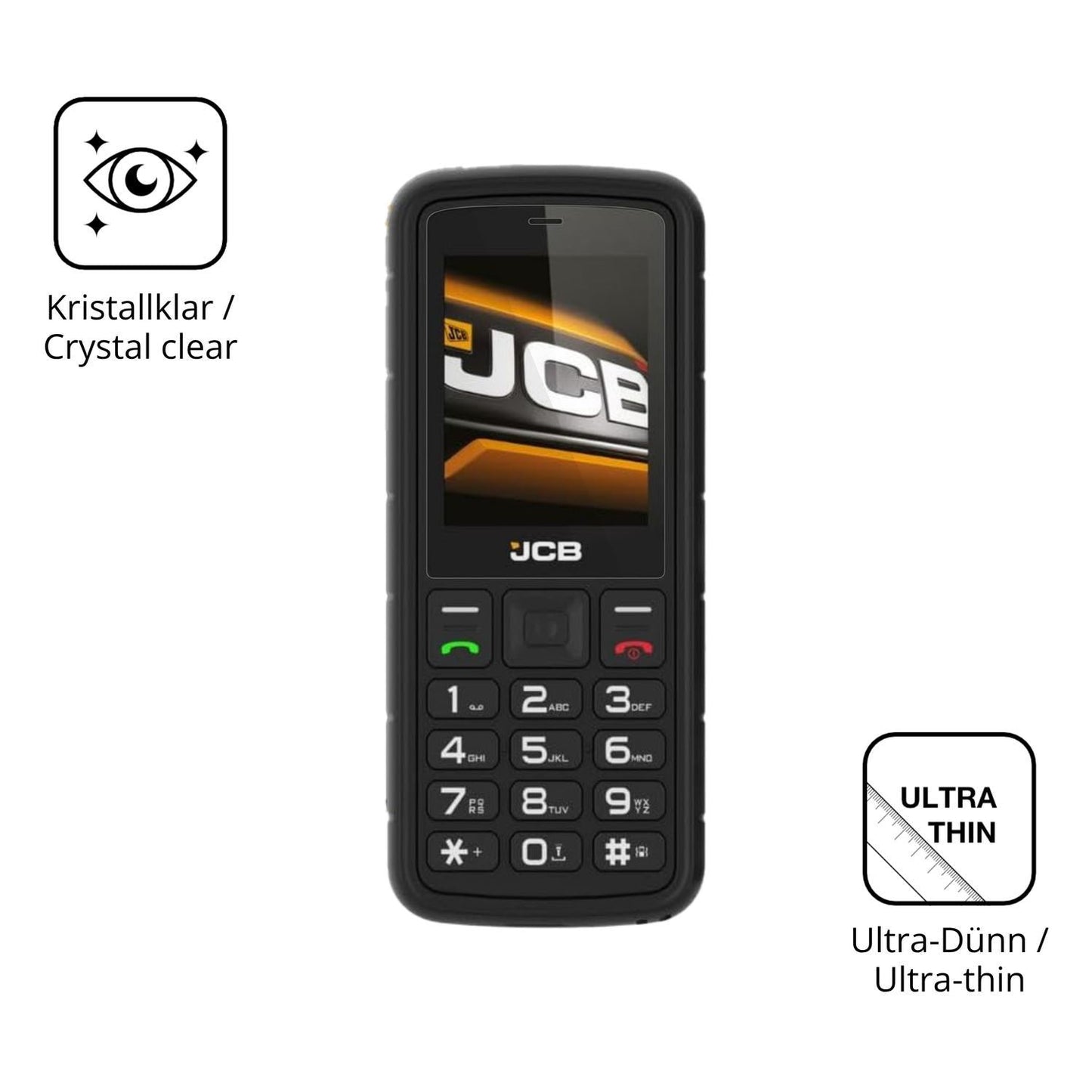 4x Schutzfolie klar für JCB Tradesman 2F Display-S (5)