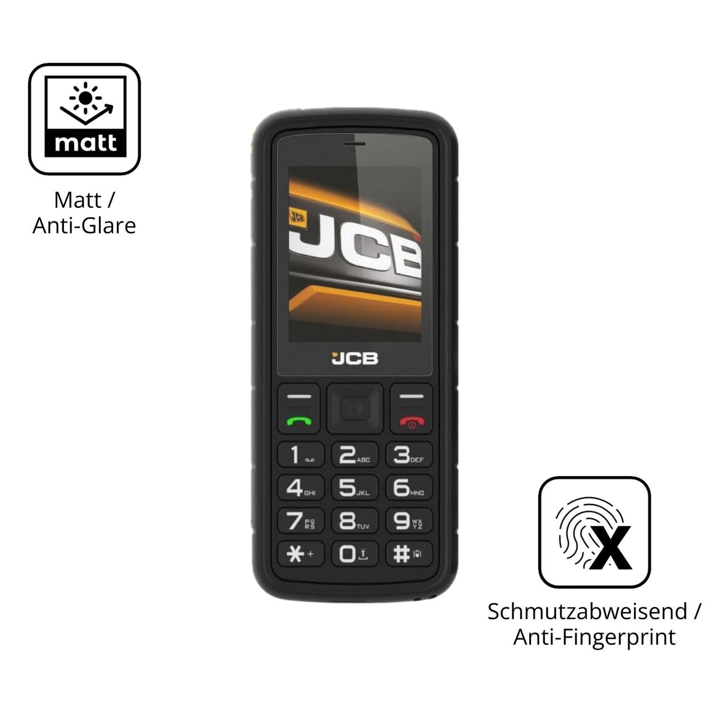 2x 9H Schutzfolie matt für JCB Tradesman 2F Panzer (5)
