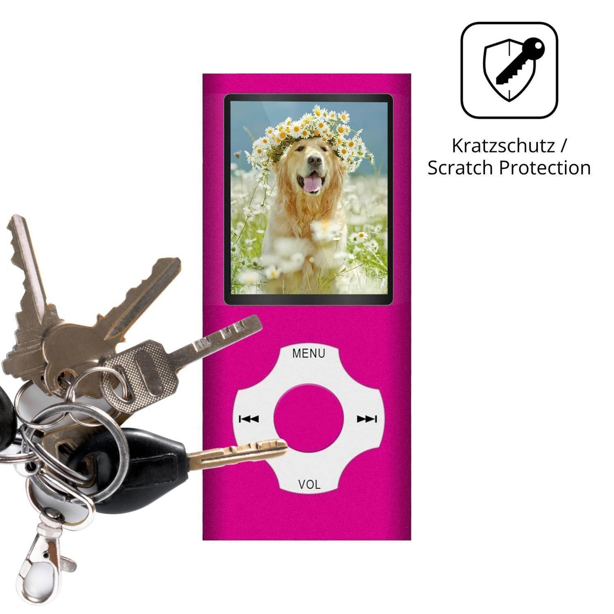 4x Schutzfolie klar für Hotechs LX-B2 MP3-Player D (4)