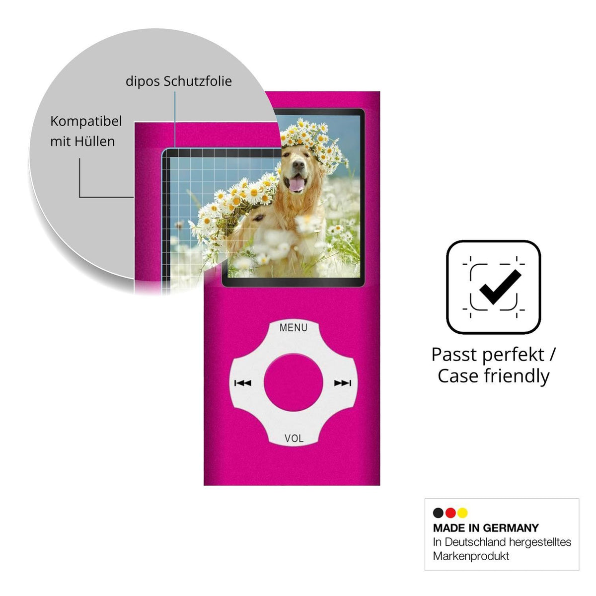 4x Schutzfolie klar für Hotechs LX-B2 MP3-Player D (6)