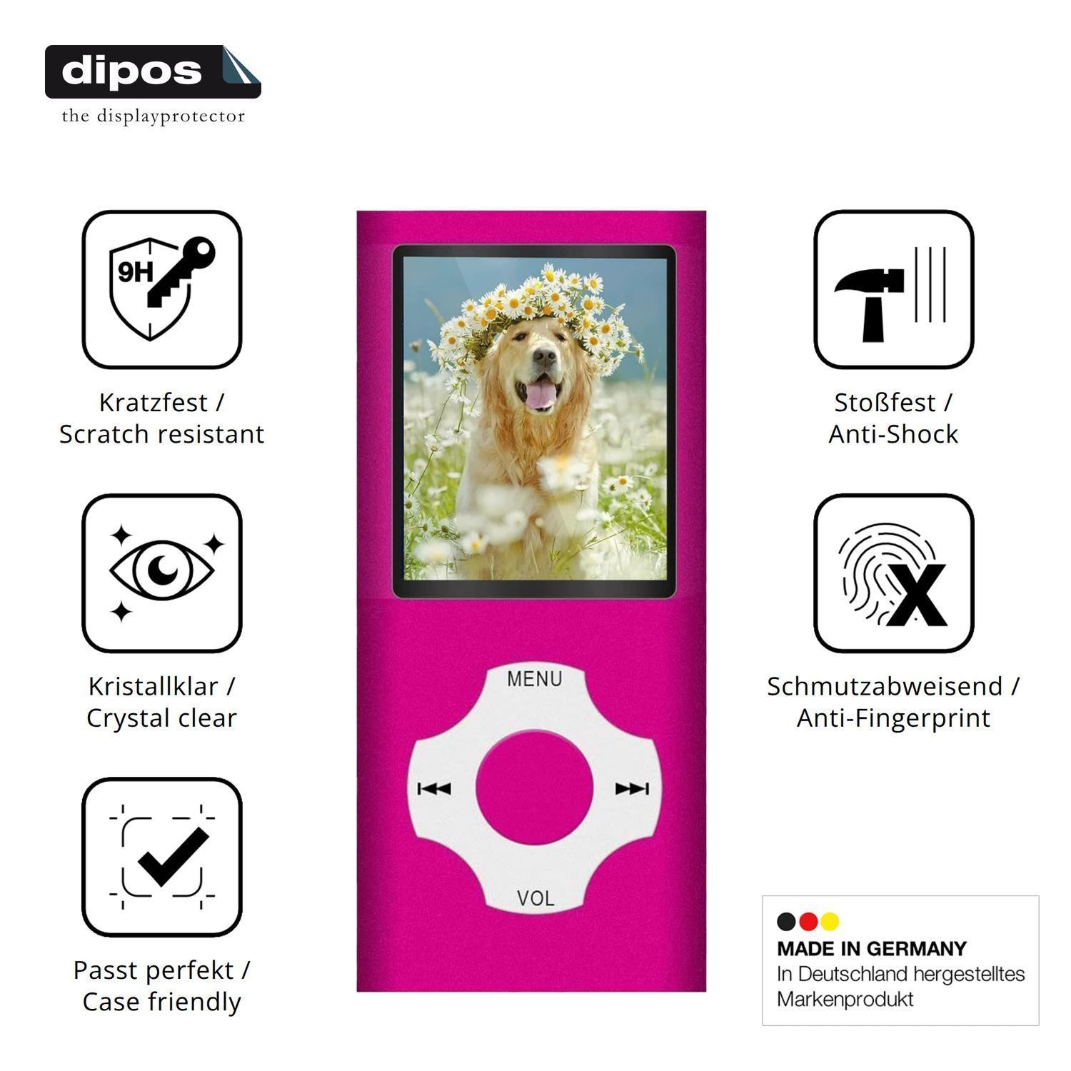 2x 9H Schutzfolie für Hotechs LX-B2 MP3-Player Pan (7)