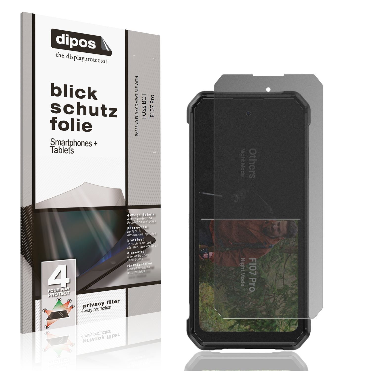 Blickschutzfolie für FOSSiBOT F107 Pro matt Schutz (1)