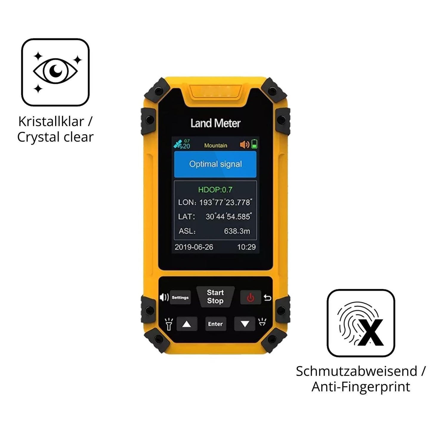2x 9H Schutzfolie für TIKATARER GPS-Flächenmessger (5)