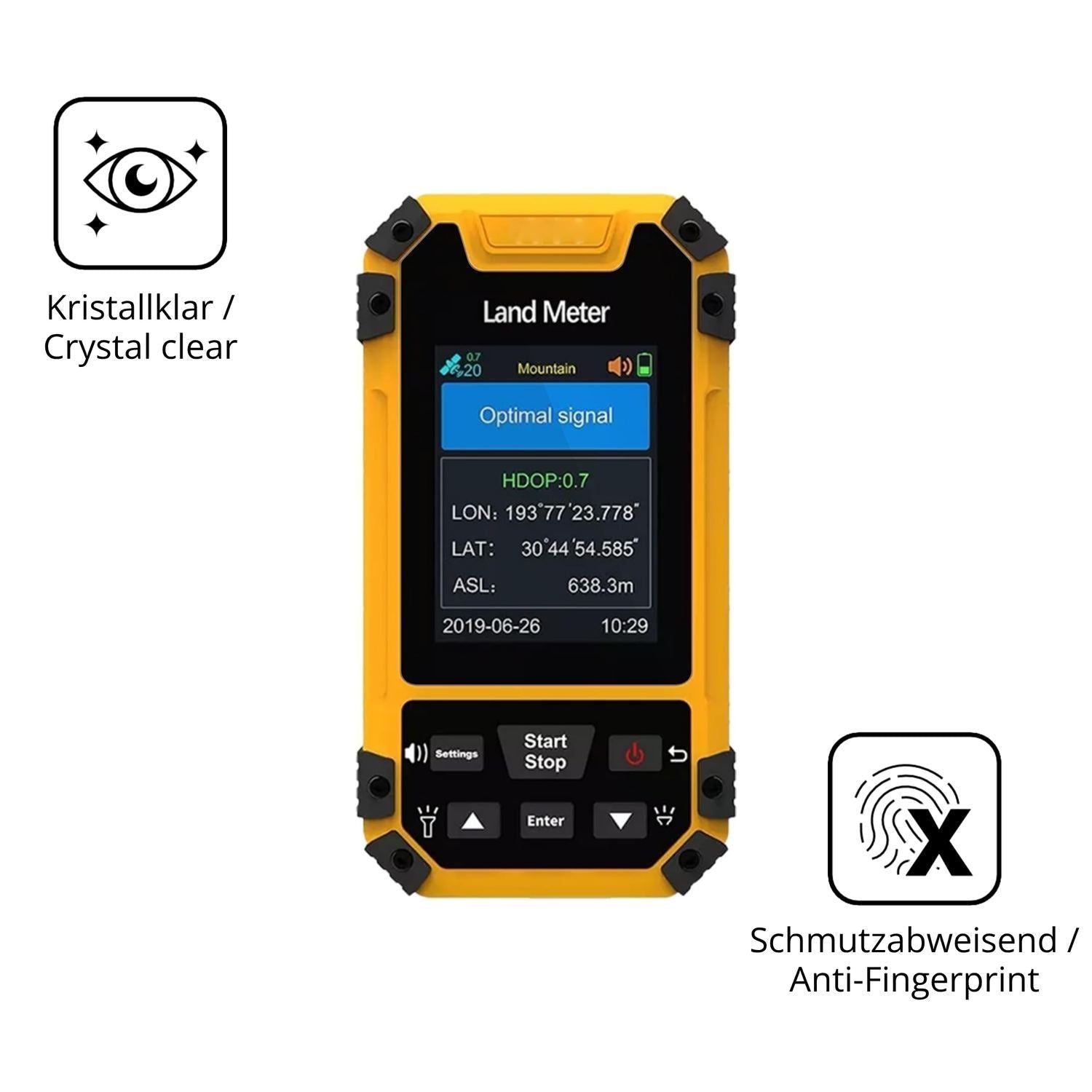 2x 9H Schutzfolie für TIKATARER GPS-Flächenmessger (5)