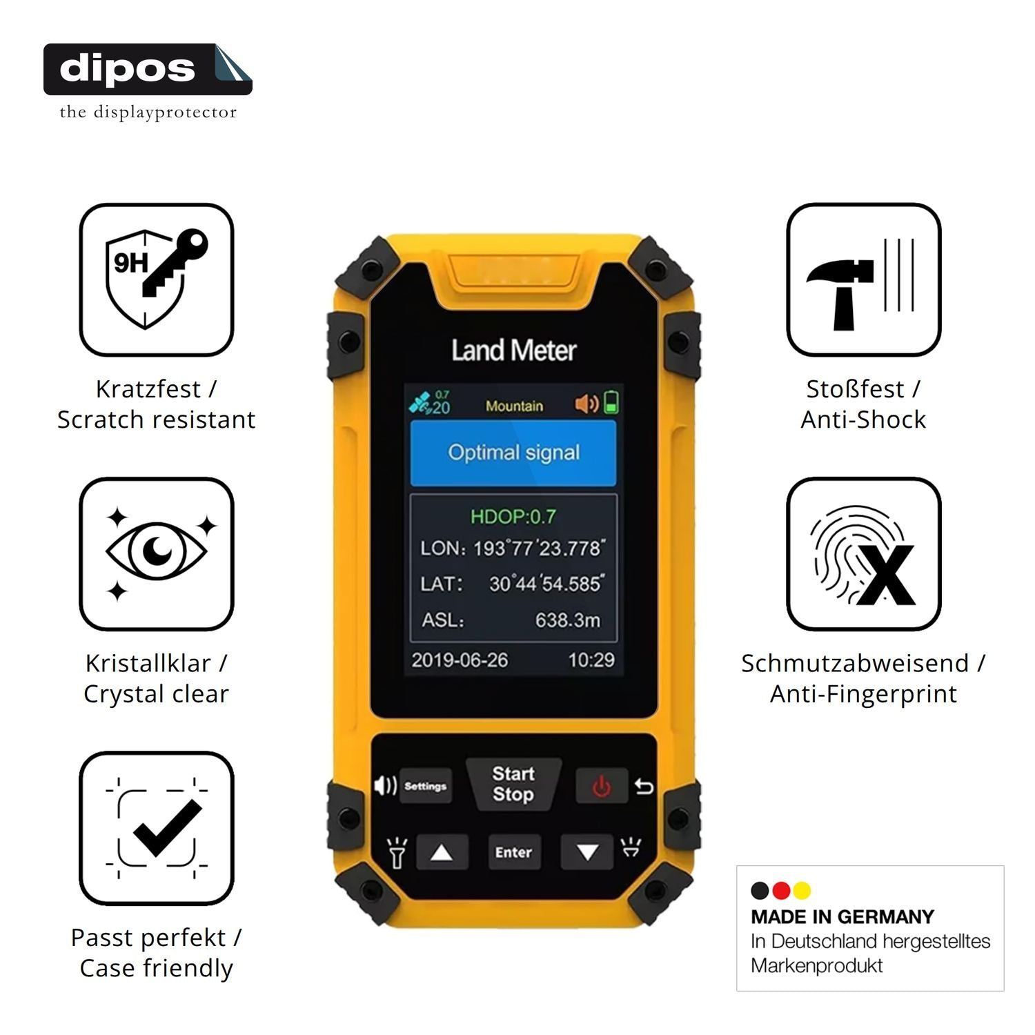 2x 9H Schutzfolie für TIKATARER GPS-Flächenmessger (7)