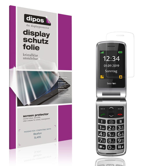 4x Schutzfolie klar für Beafon SL495 Display-Schut (1)