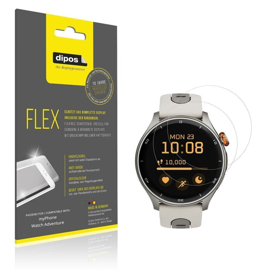 2x 3D Full Cover Schutzfolie für myPhone Watch Adv (1)