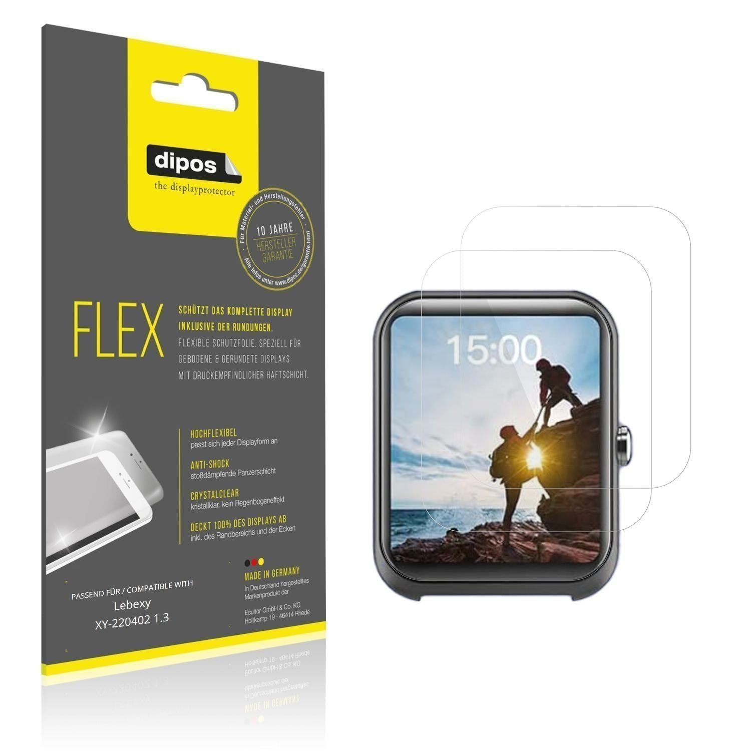 2x 3D Full Cover Schutzfolie für Lebexy XY-220402  (1)