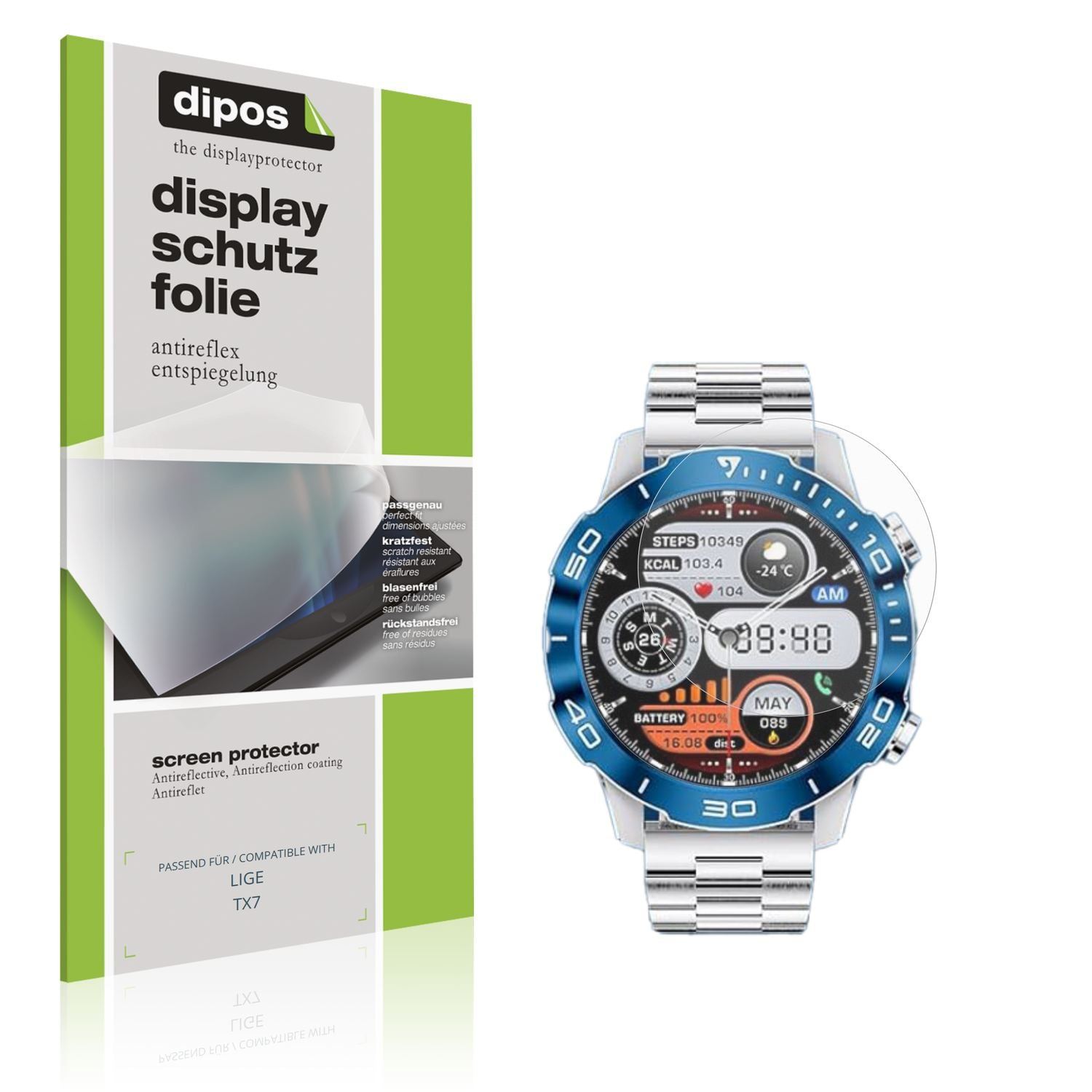 6x Schutzfolie matt für LIGE TX7 Display-Schutzfol (1)