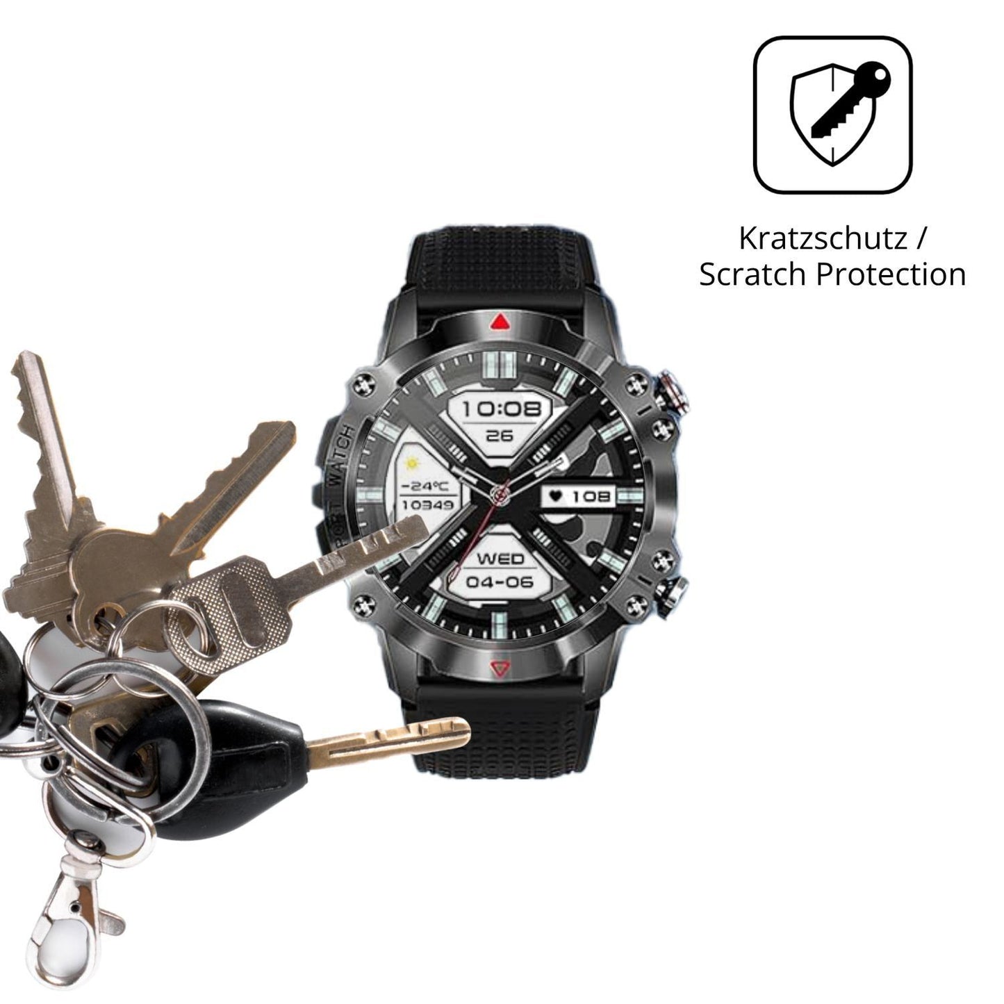 6x Schutzfolie klar für Mdawnpeaks KR10 Display-Sc (4)