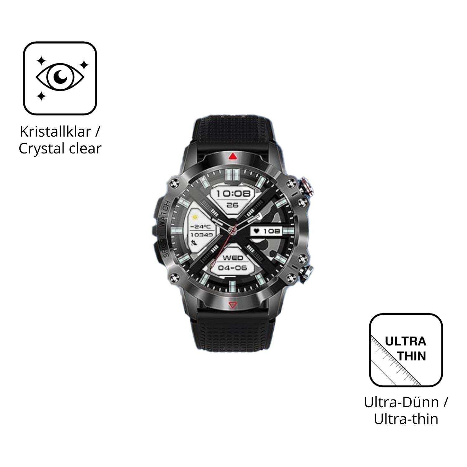 6x Schutzfolie klar für Mdawnpeaks KR10 Display-Sc (5)