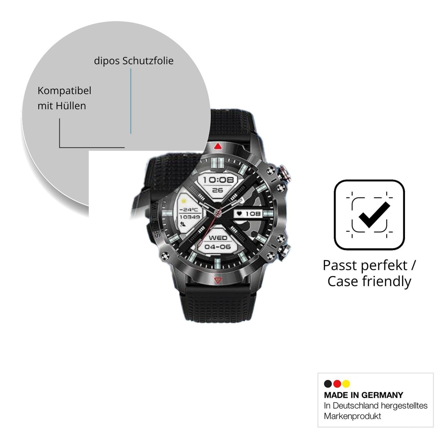 6x Schutzfolie klar für Mdawnpeaks KR10 Display-Sc (6)
